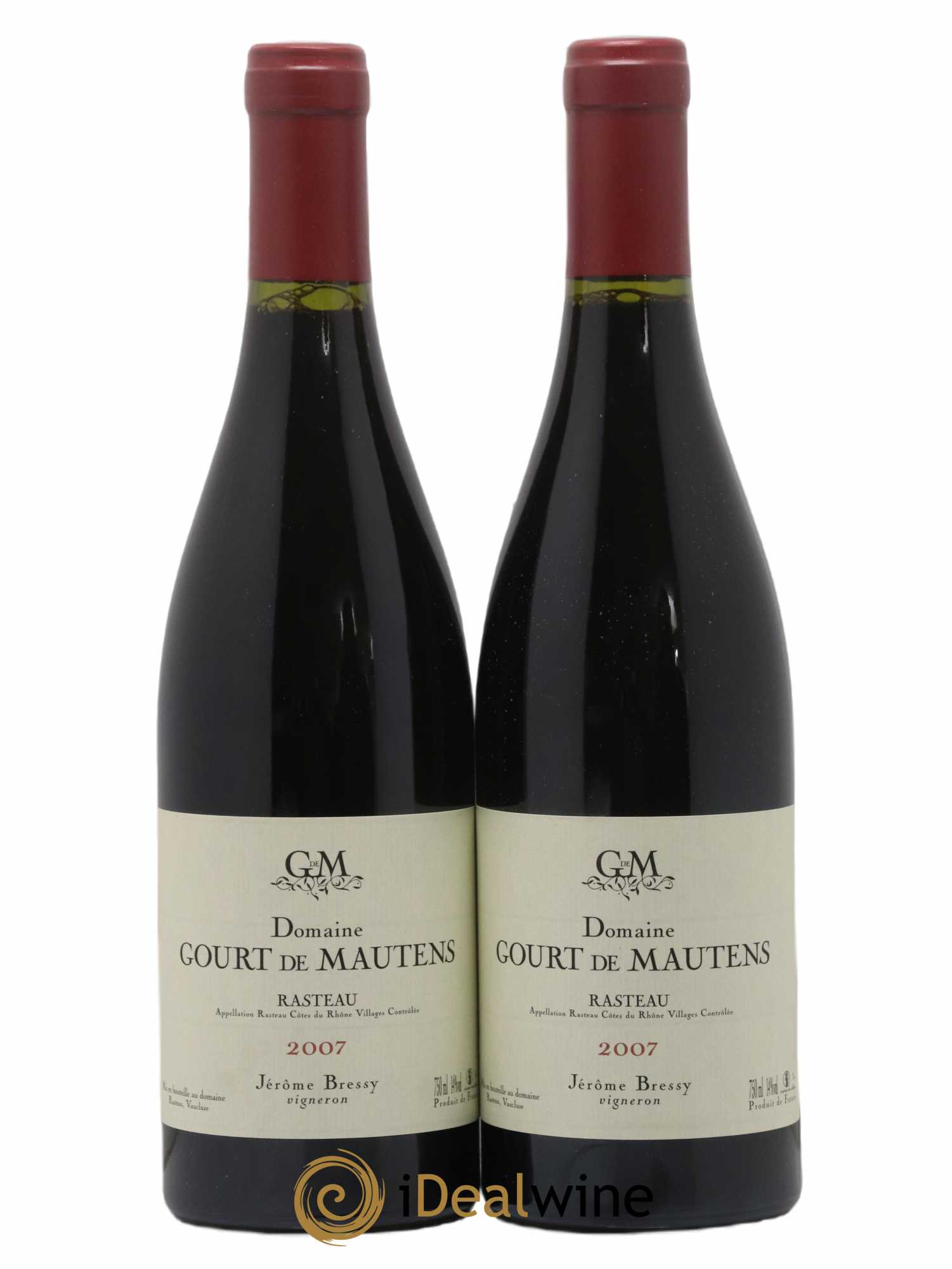 Rasteau Domaine Gourt de Mautens - Jérôme Bressy 2007 - Lot de 2 bouteilles - 0