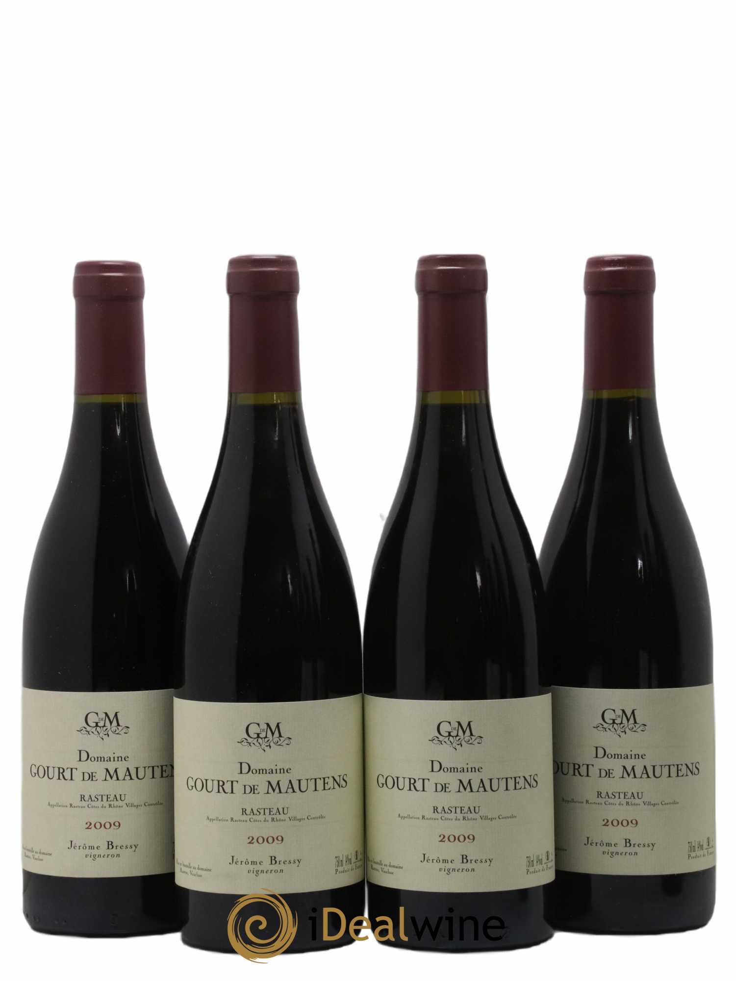Rasteau Domaine Gourt de Mautens - Jérôme Bressy 2009 - Lot de 4 bouteilles - 0