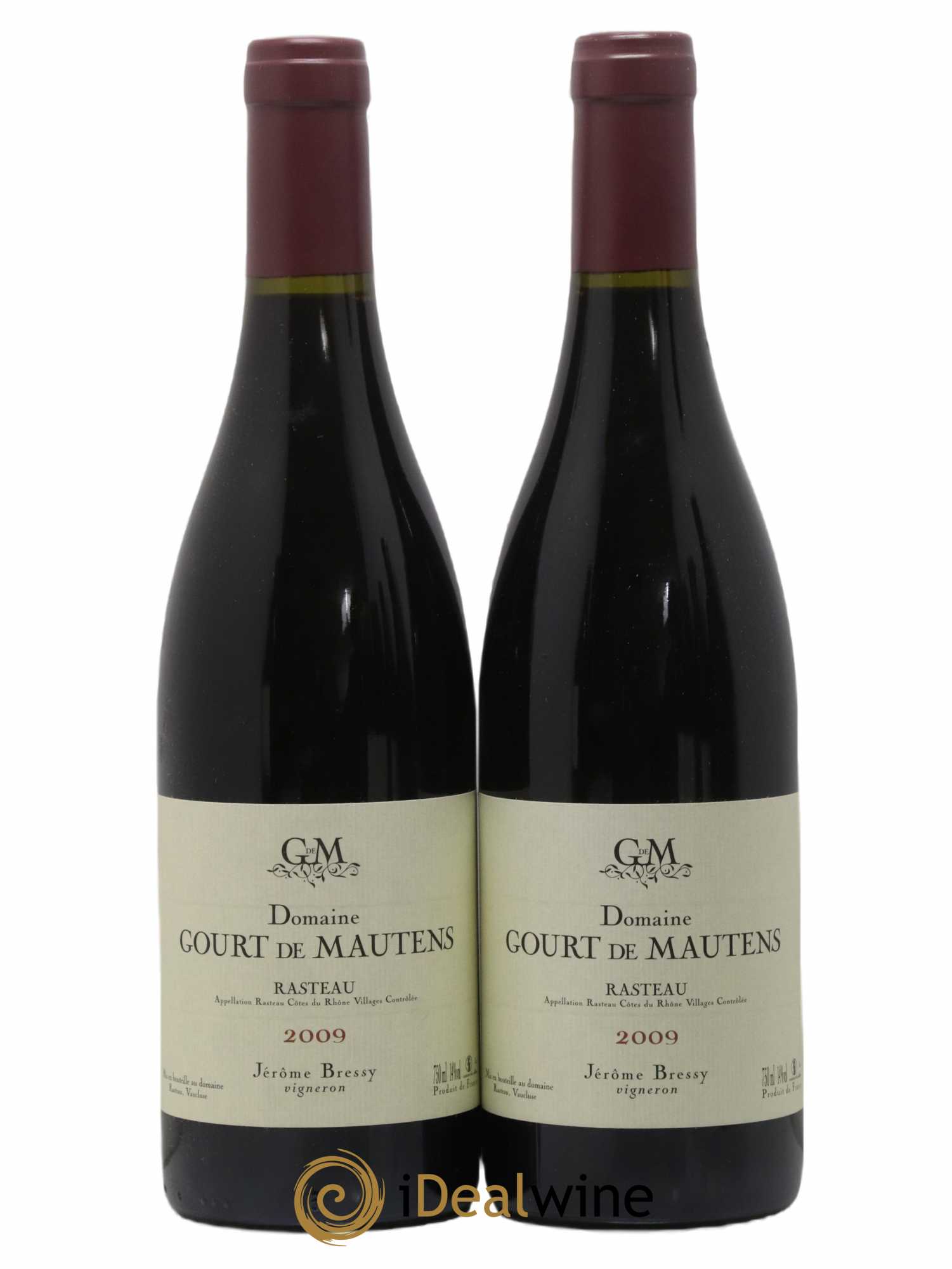 Rasteau Domaine Gourt de Mautens - Jérôme Bressy 2009 - Lot de 2 bouteilles - 0