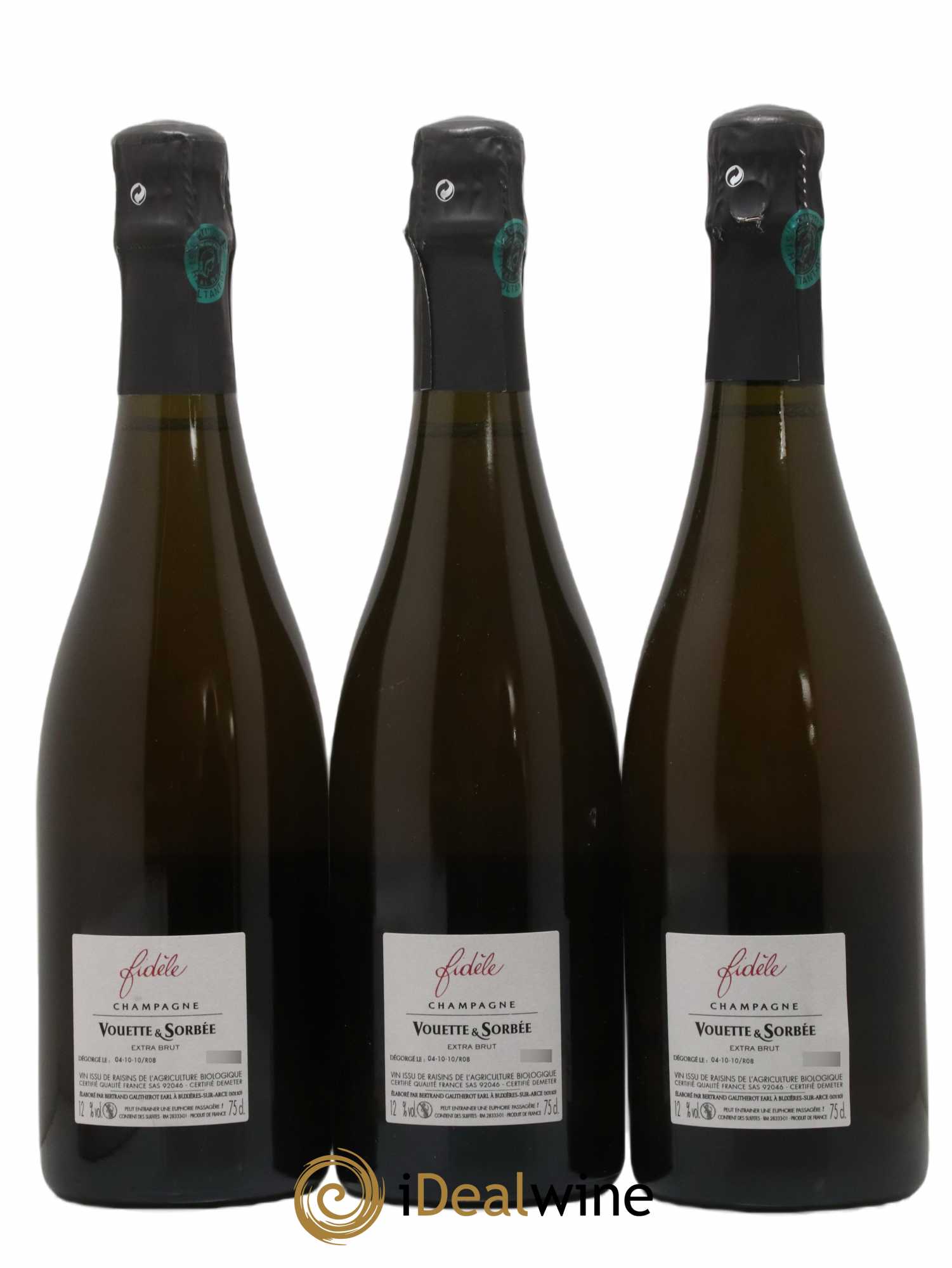 Fidèle Blanc de Noirs Vouette et Sorbée 2008 - Lot de 3 bouteilles - 1