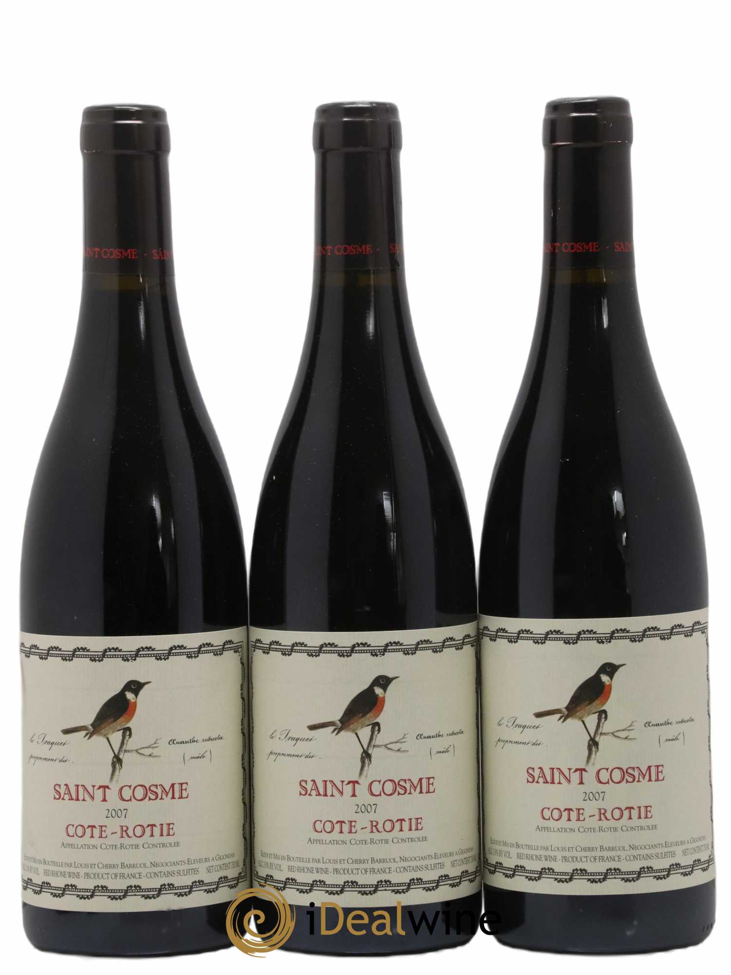 Côte-Rôtie Saint Cosme 2007 - Lot de 3 bouteilles - 0