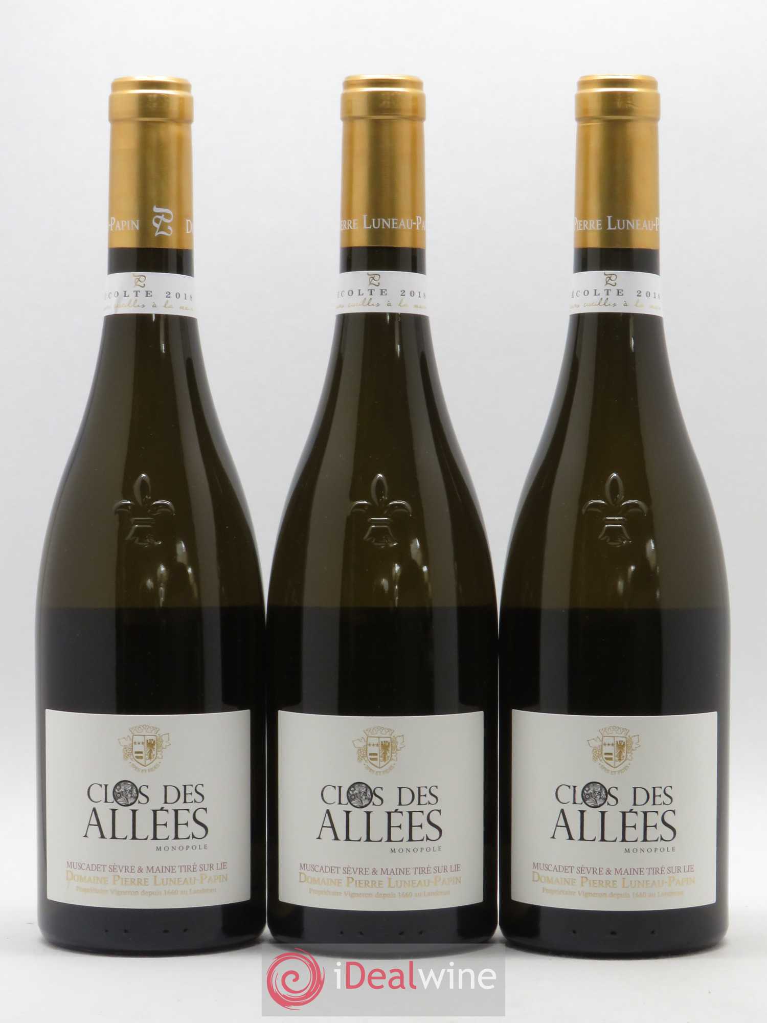 Muscadet-Sèvre-et-Maine sur lie Clos des Allées Luneau-Papin 2018 - Posten von 6 Flaschen - 2