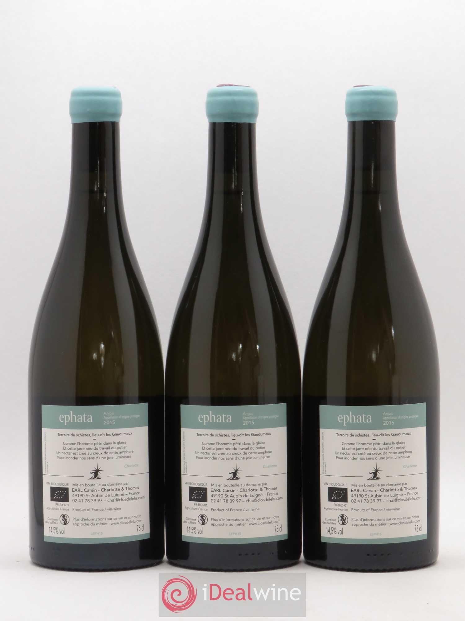 Anjou Ephata Clos de L'Elu 2015 - Posten von 3 Flaschen - 1