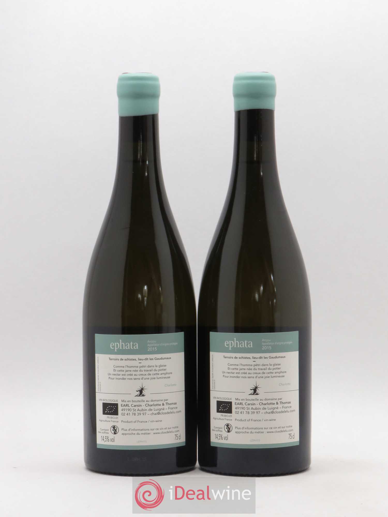 Anjou Ephata Clos de L'Elu 2015 - Posten von 2 Flaschen - 1