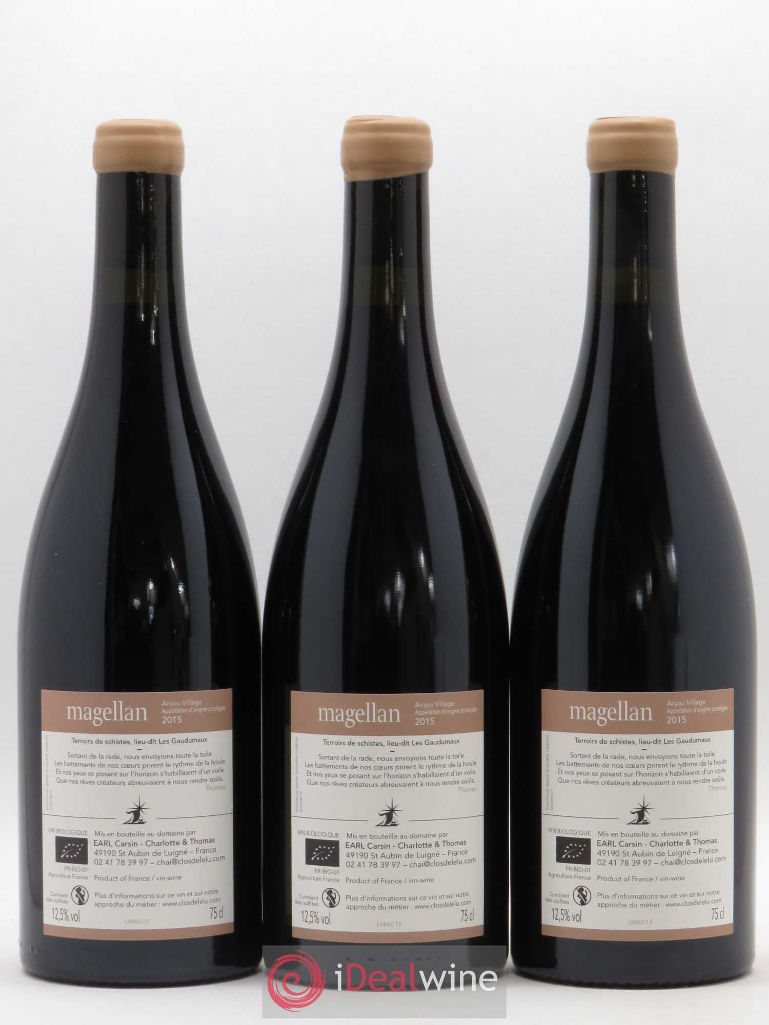 Anjou Villages Magellan Clos de L'Elu 2015 - Posten von 3 Flaschen - 1