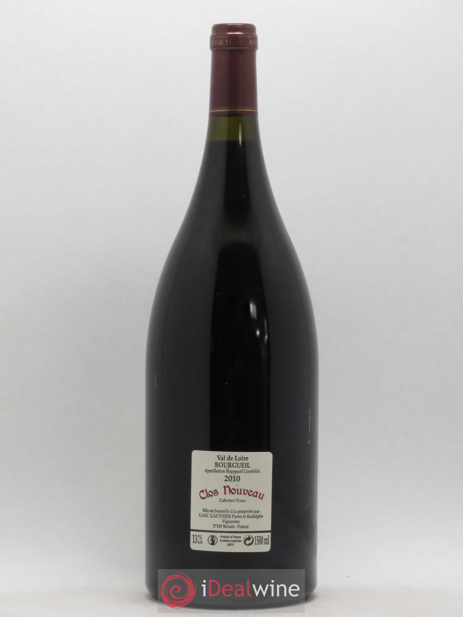 Bourgueil Clos Nouveau Domaine du Bel Air 2010 - Lot de 1 magnum - 1