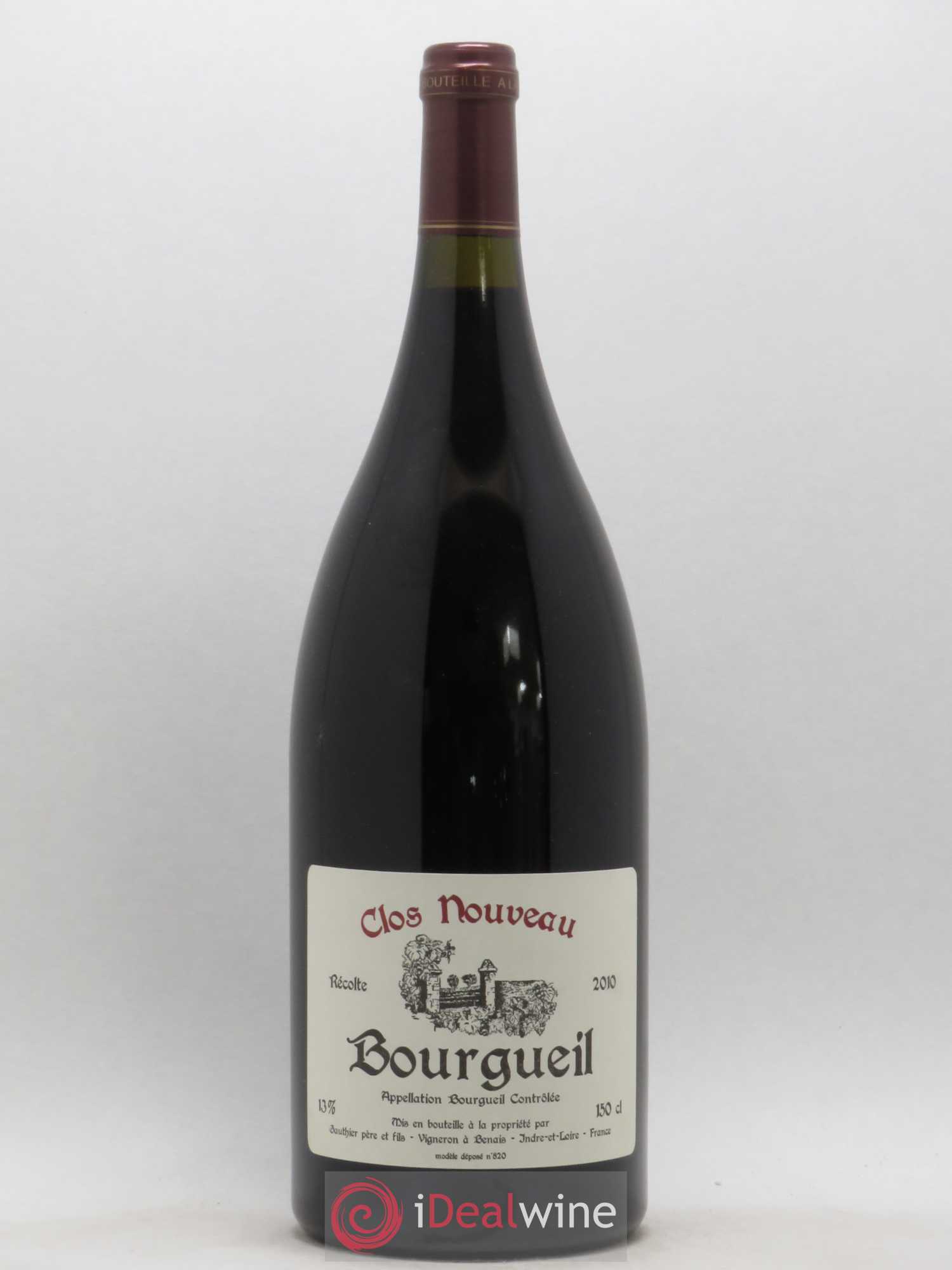 Bourgueil Clos Nouveau Domaine du Bel Air 2010 - Lot de 1 magnum - 0