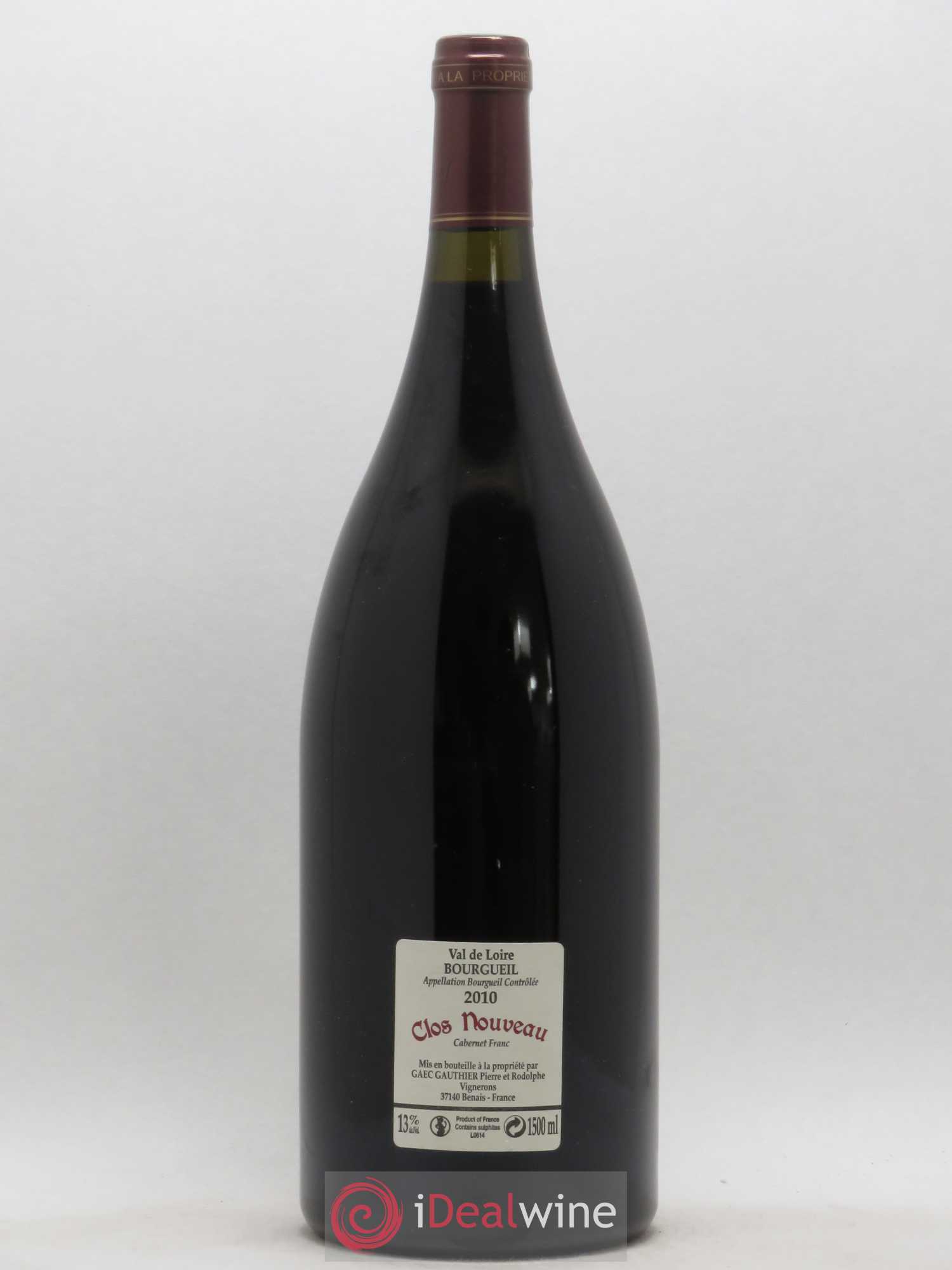 Bourgueil Clos Nouveau Domaine du Bel Air 2010 - Lot de 1 magnum - 1