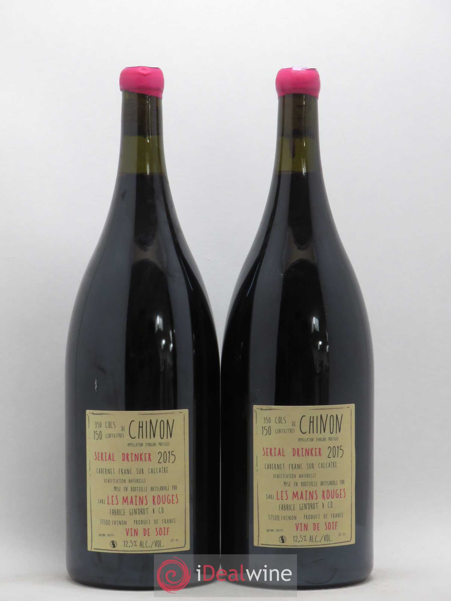 Chinon Serial Drinker Les Mains Rouges 2015 - Lot de 2 magnums - 1