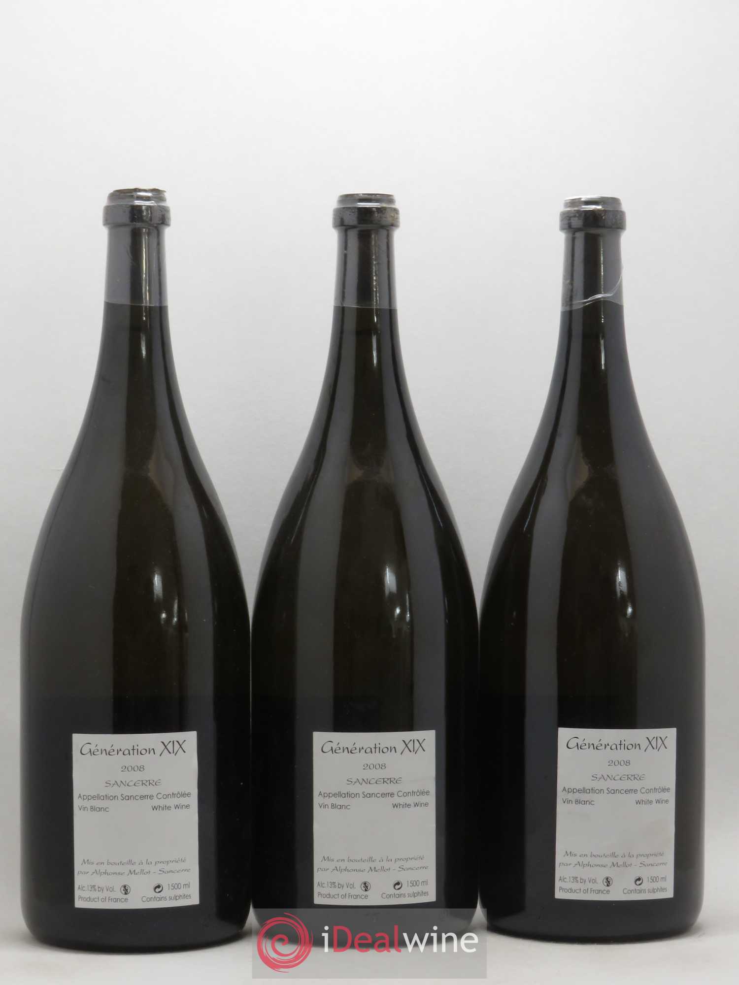 Sancerre Génération XIX Alphonse Mellot 2008 - Posten von 3 Magnum - 1