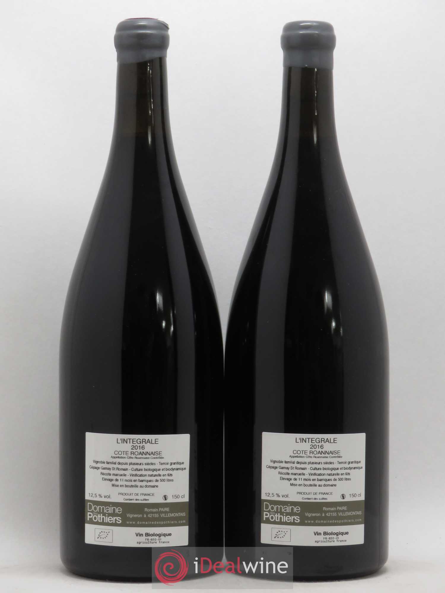 Côte Roannaise L'Intégrale Domaine des Pothiers 2016 - Lot de 2 magnums - 1