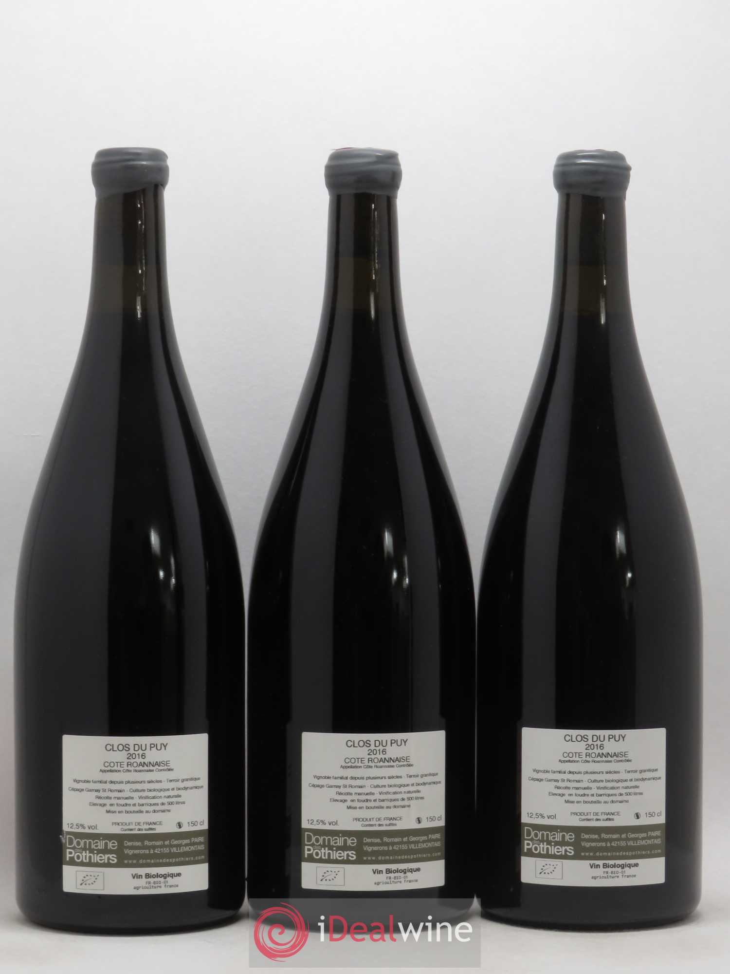 Côte Roannaise Clos du Puy Domaine des Pothiers 2016 - Lot de 3 magnums - 1