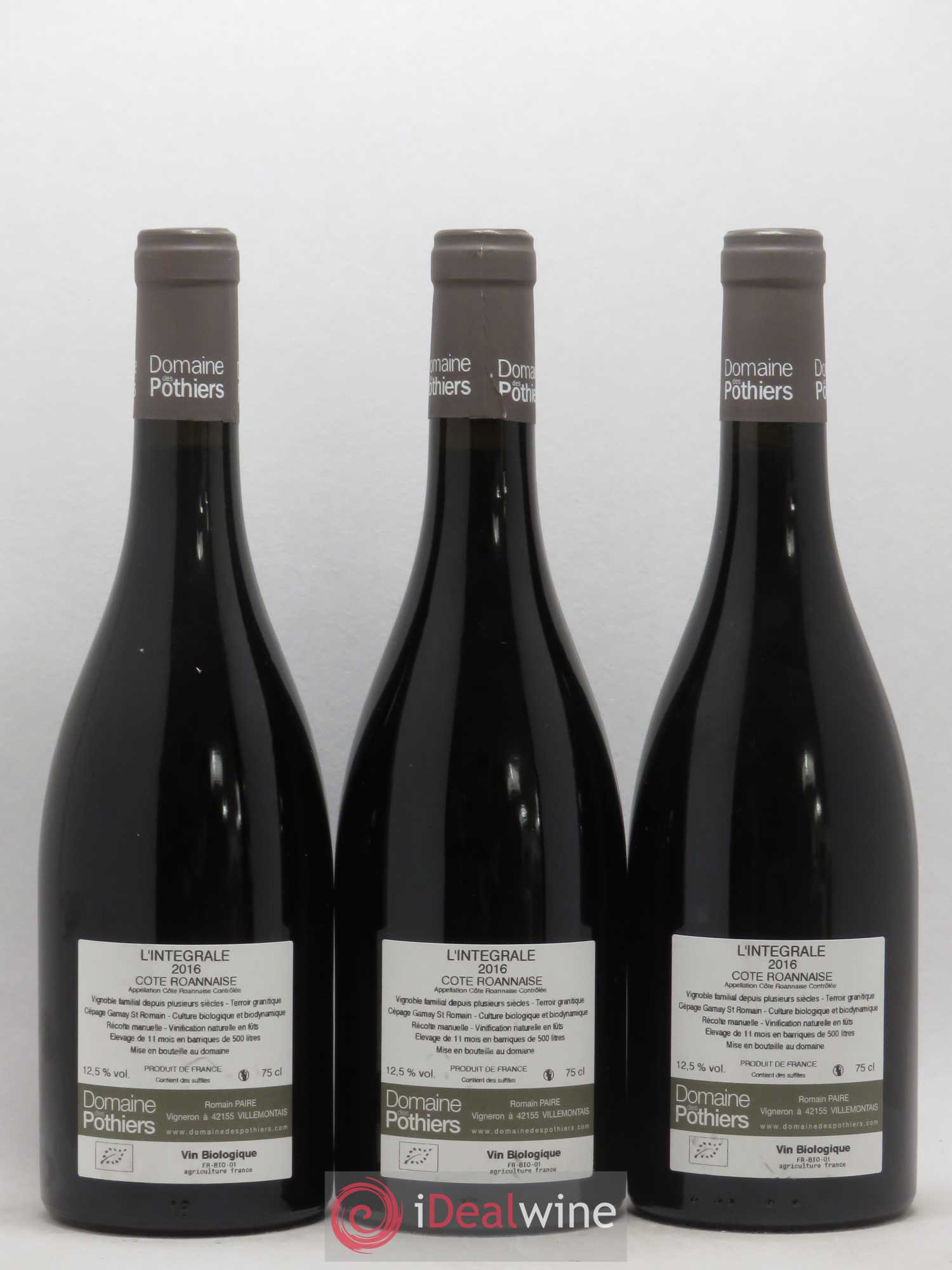 Côte Roannaise L'Intégrale Domaine des Pothiers 2016 - Lot de 6 bouteilles - 2