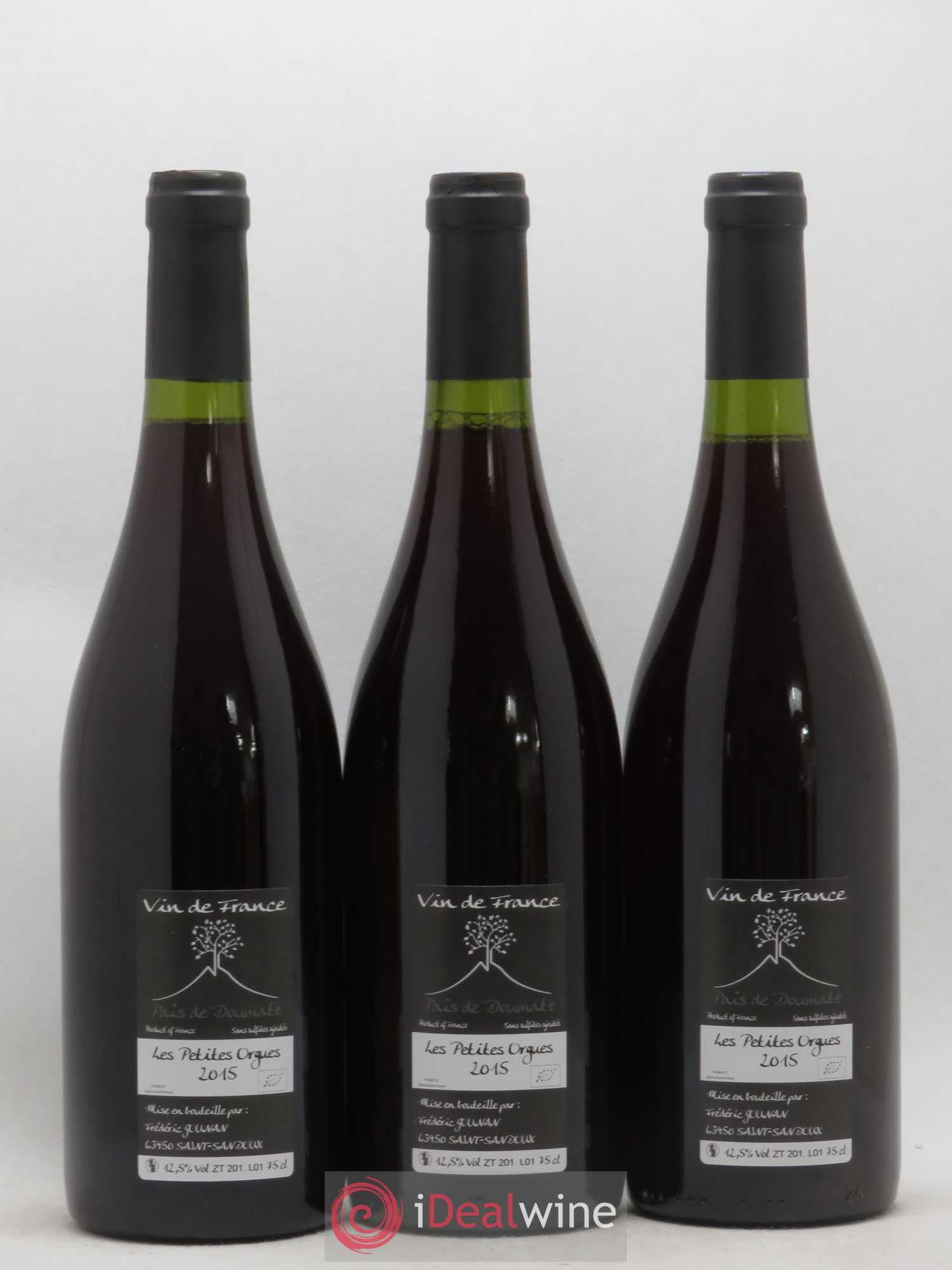 Vin de France Les Petites Orgues Vignoble de l'Arbre Blanc 2015 - Lot de 3 bouteilles - 1