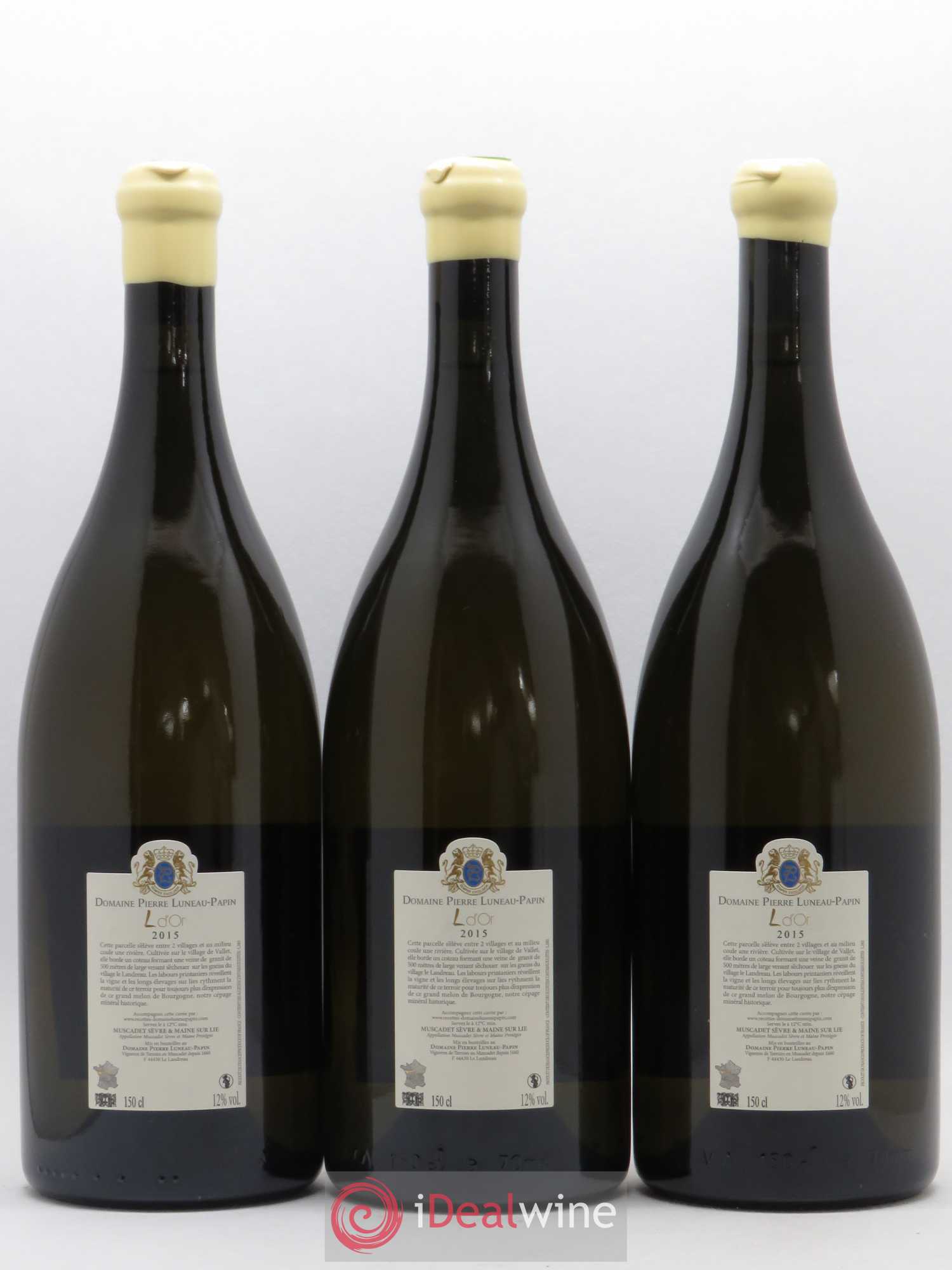 Muscadet-Sèvre-et-Maine L D'Or Luneau-Papin 2015 - Lot de 3 magnums - 1