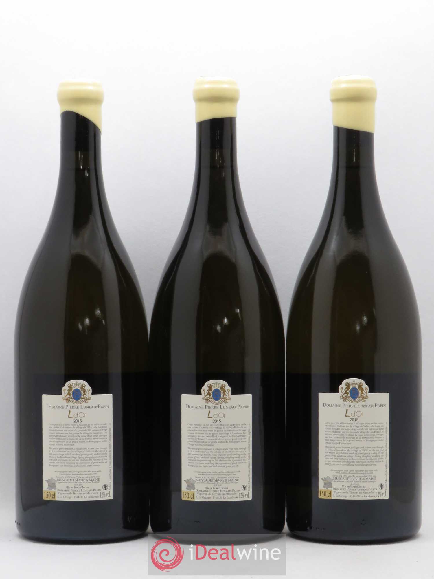 Muscadet-Sèvre-et-Maine L D'Or Luneau-Papin 2015 - Lot de 3 magnums - 1