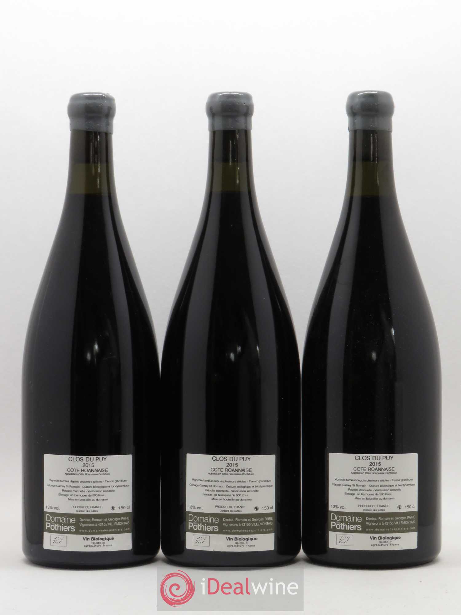 Côte Roannaise Clos du Puy Domaine des Pothiers 2015 - Lot de 3 magnums - 1