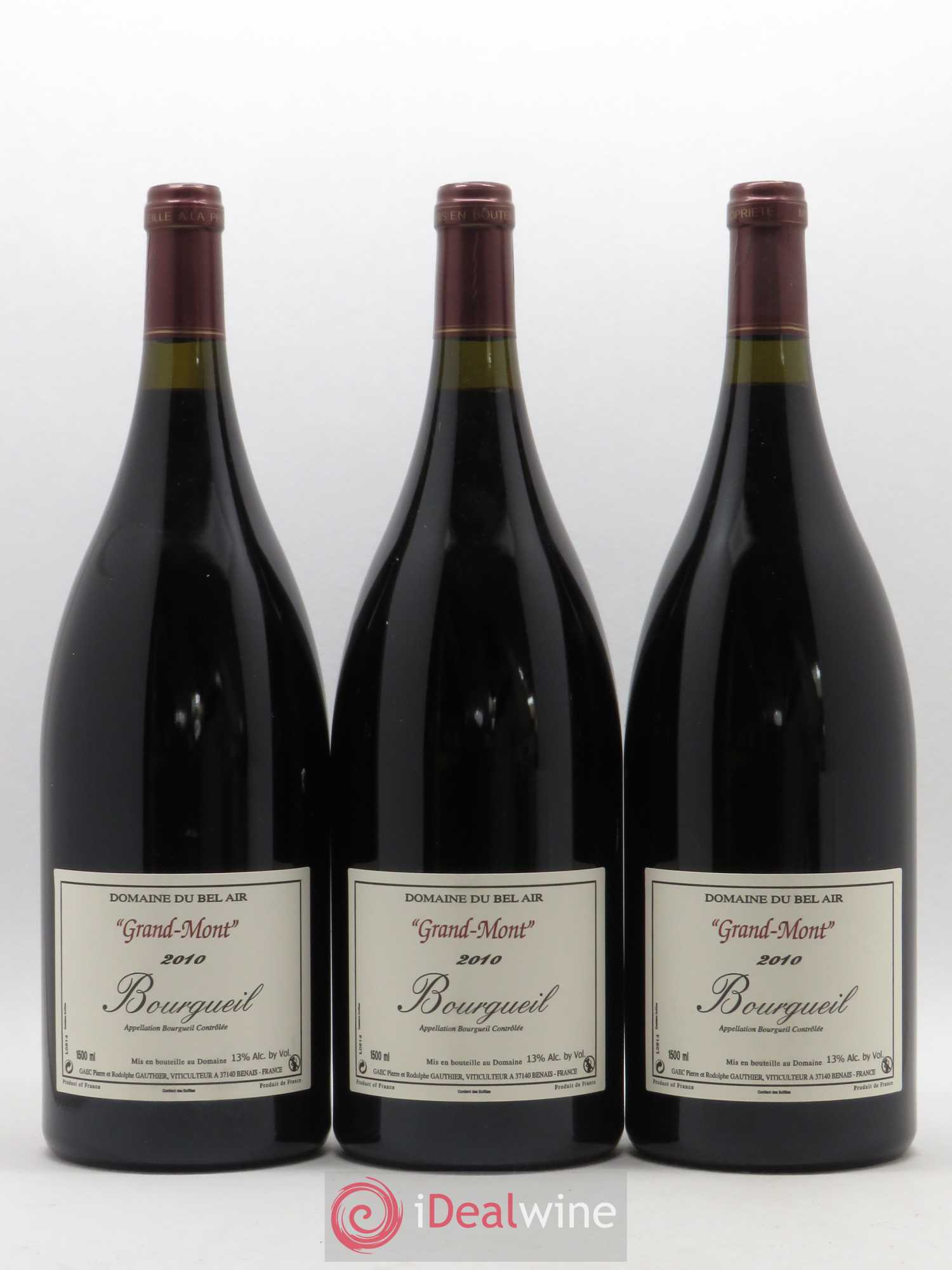 Bourgueil Grand Mont Domaine du Bel Air 2010 - Lot de 3 magnums - 0