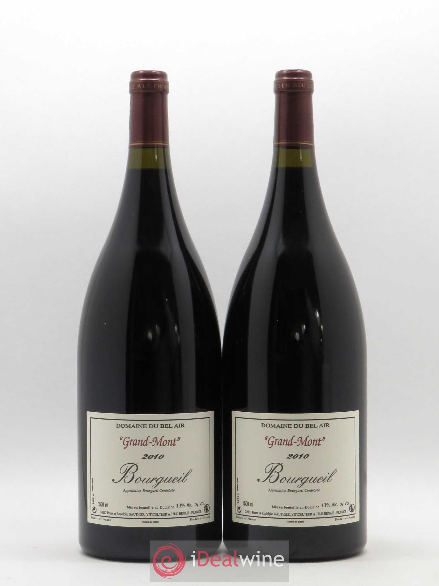 Bourgueil Grand Mont Domaine du Bel Air 2010 - Lot de 2 magnums - 0