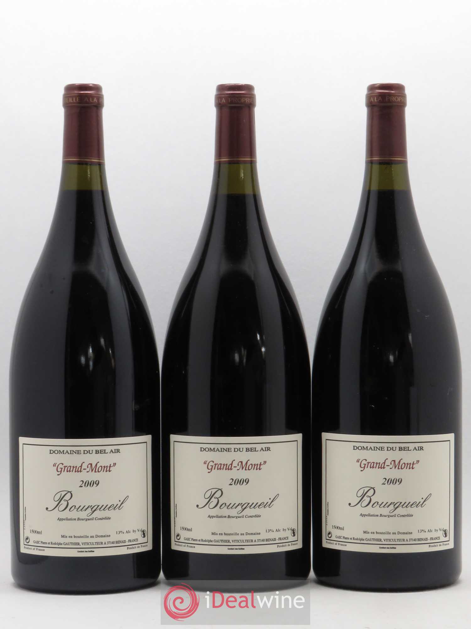 Bourgueil Grand Mont Domaine du Bel Air 2009 - Lot de 3 magnums - 0