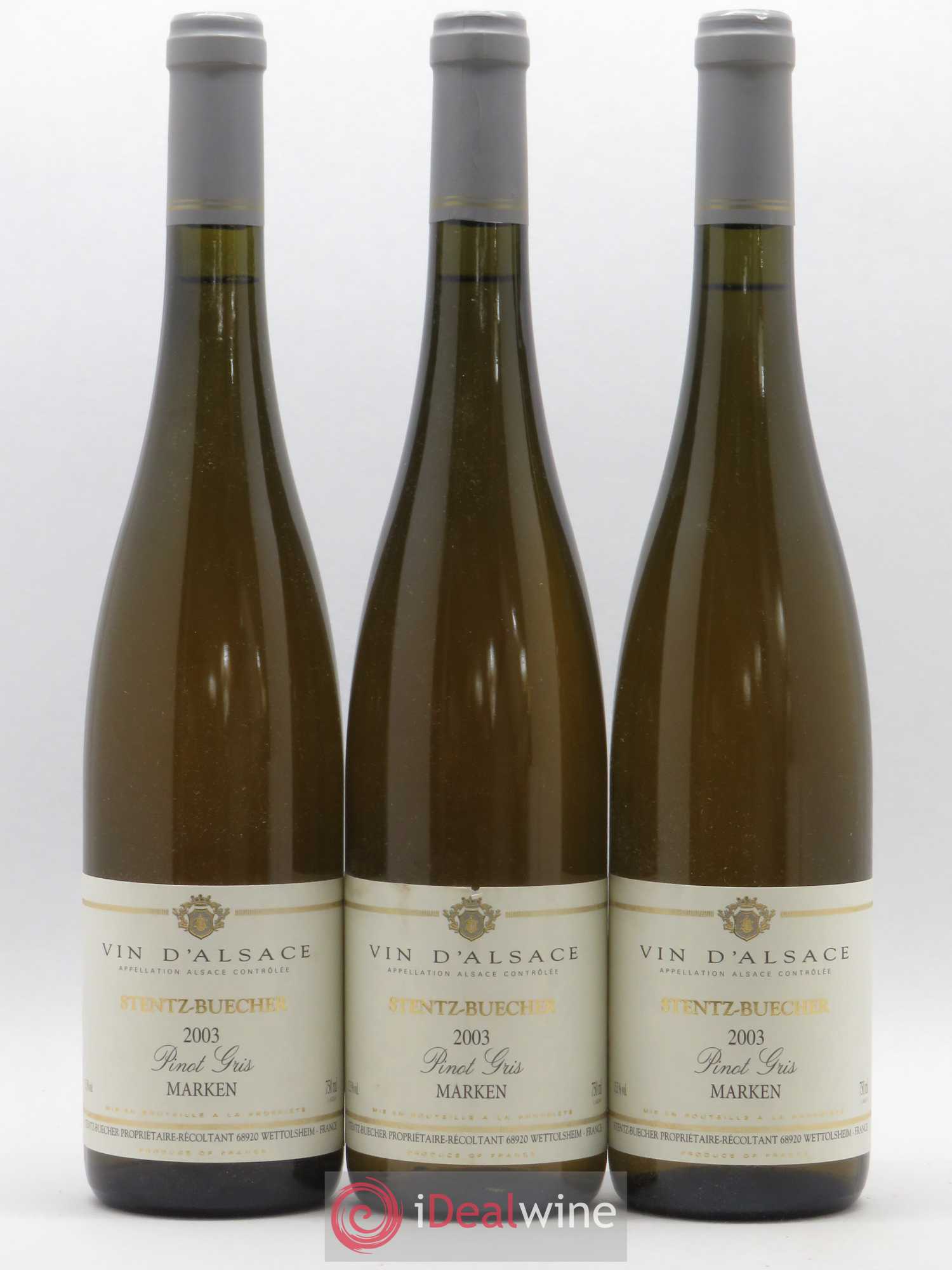 Pinot Gris Marken Domaine Stentz Buecher 2003 - Posten von 6 Flaschen - 1