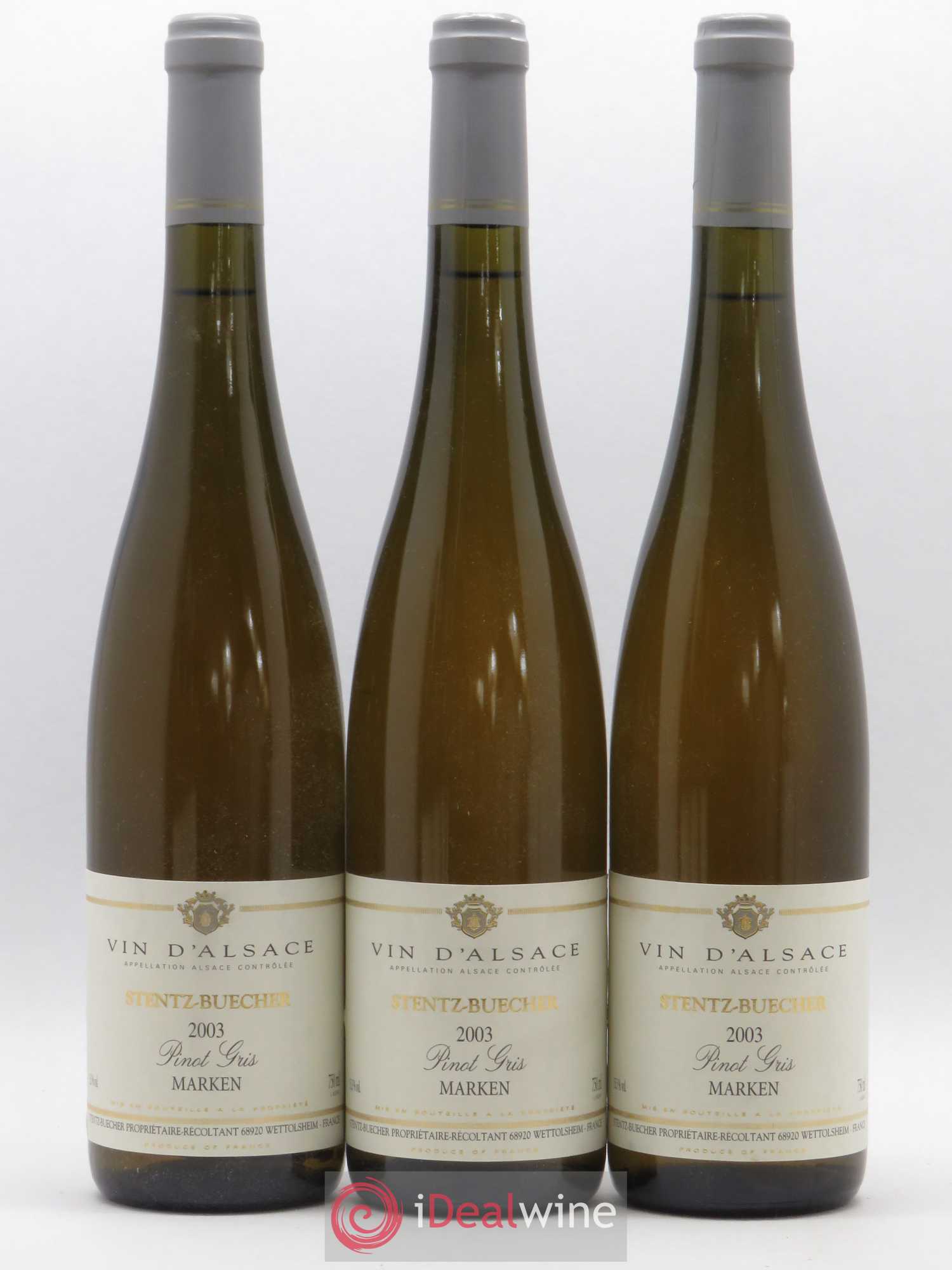 Pinot Gris Marken Domaine Stentz Buecher 2003 - Posten von 6 Flaschen - 2