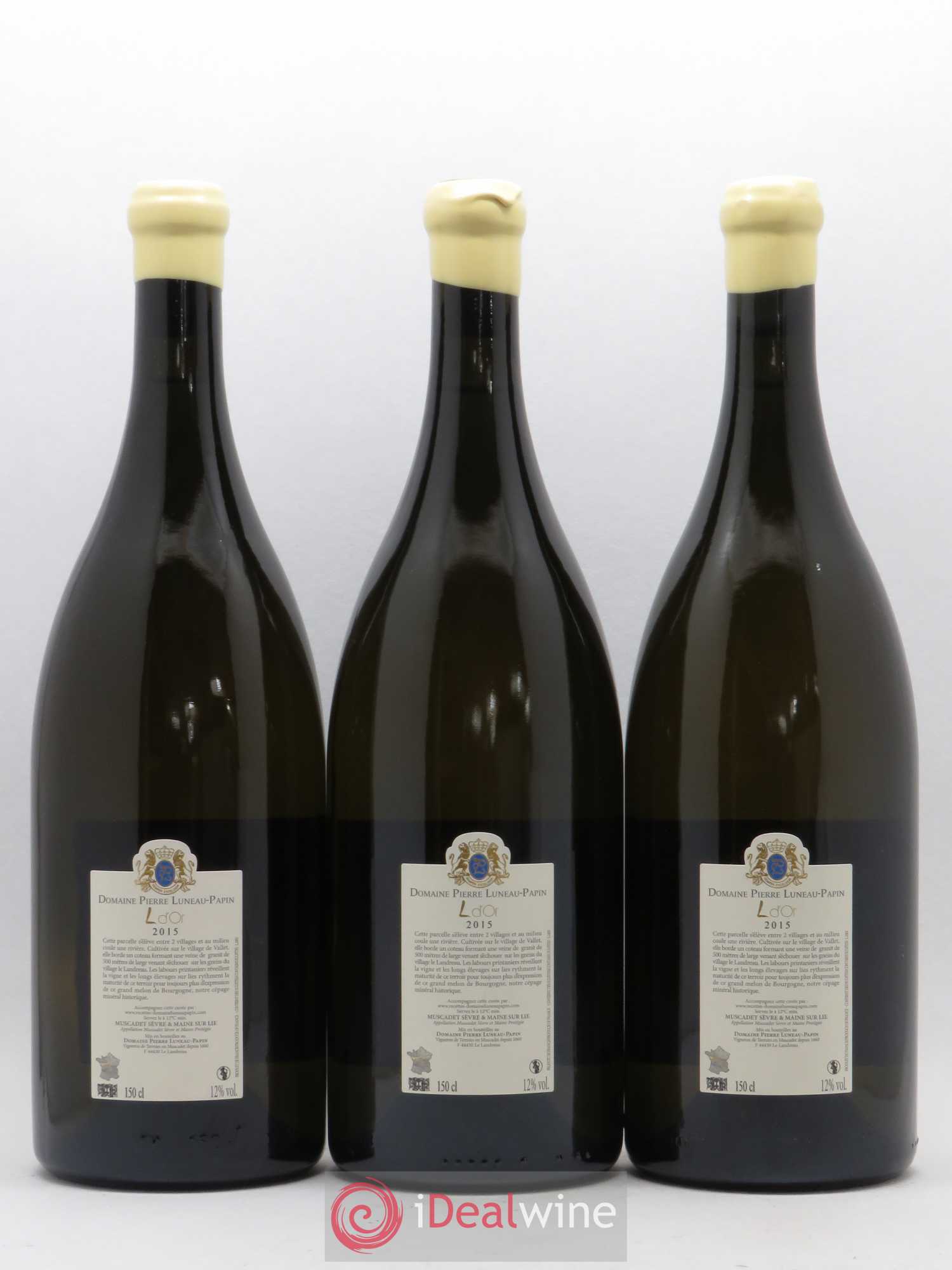 Muscadet-Sèvre-et-Maine L D'Or Luneau-Papin 2015 - Lot de 3 magnums - 1