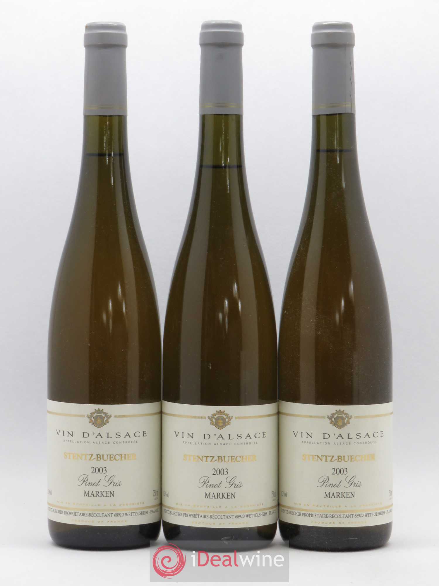 Pinot Gris Marken Domaine Stentz Buecher 2003 - Posten von 3 Flaschen - 0