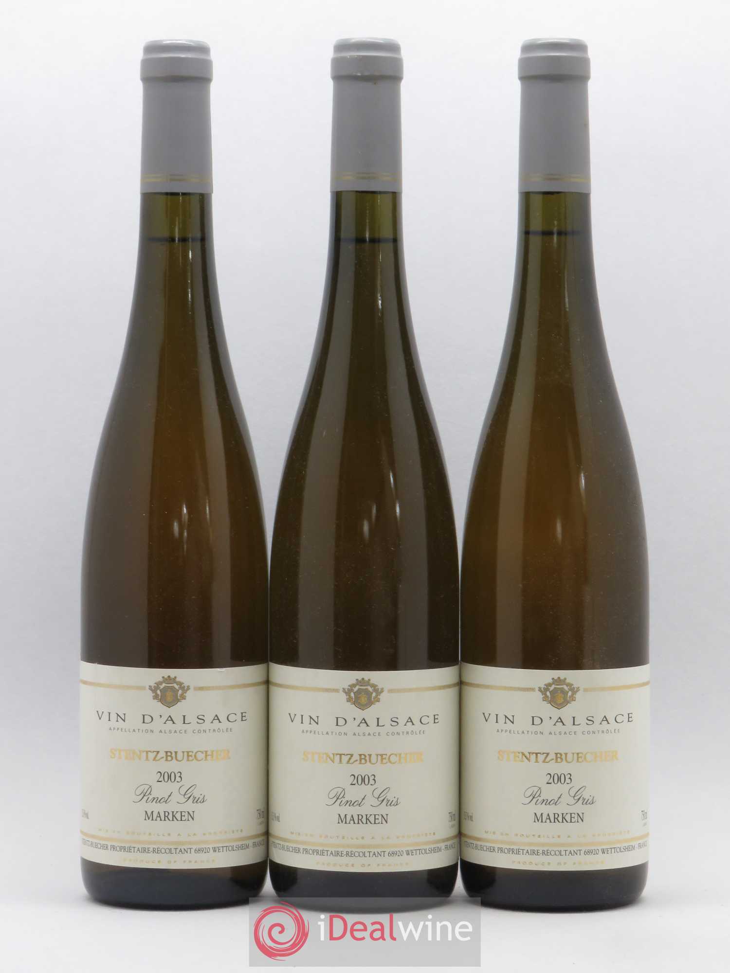 Pinot Gris Marken Domaine Stentz Buecher 2003 - Posten von 3 Flaschen - 0