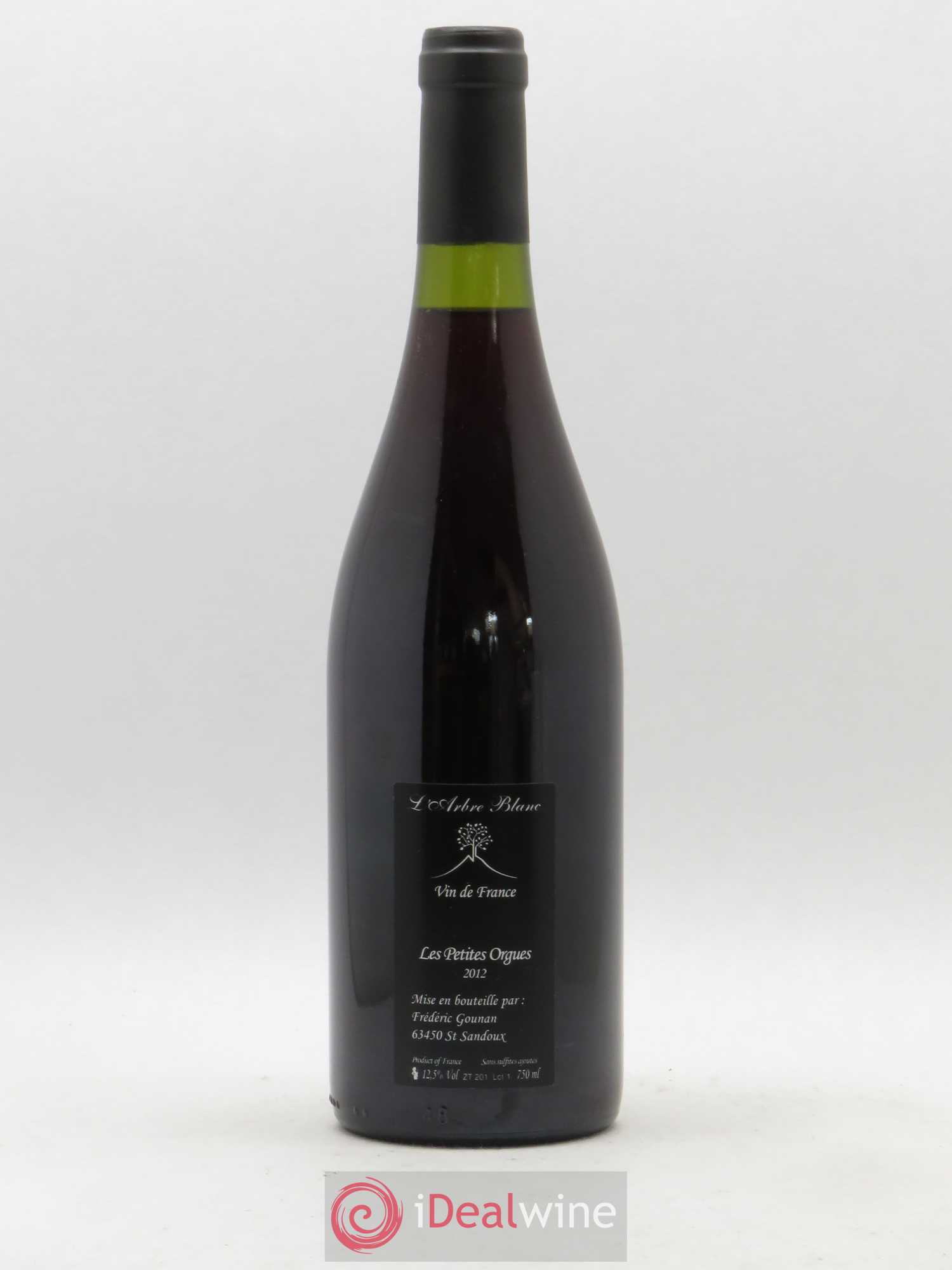 Vin de France Les Petites Orgues Vignoble de l'Arbre Blanc 2012 - Lot de 1 bouteille - 1