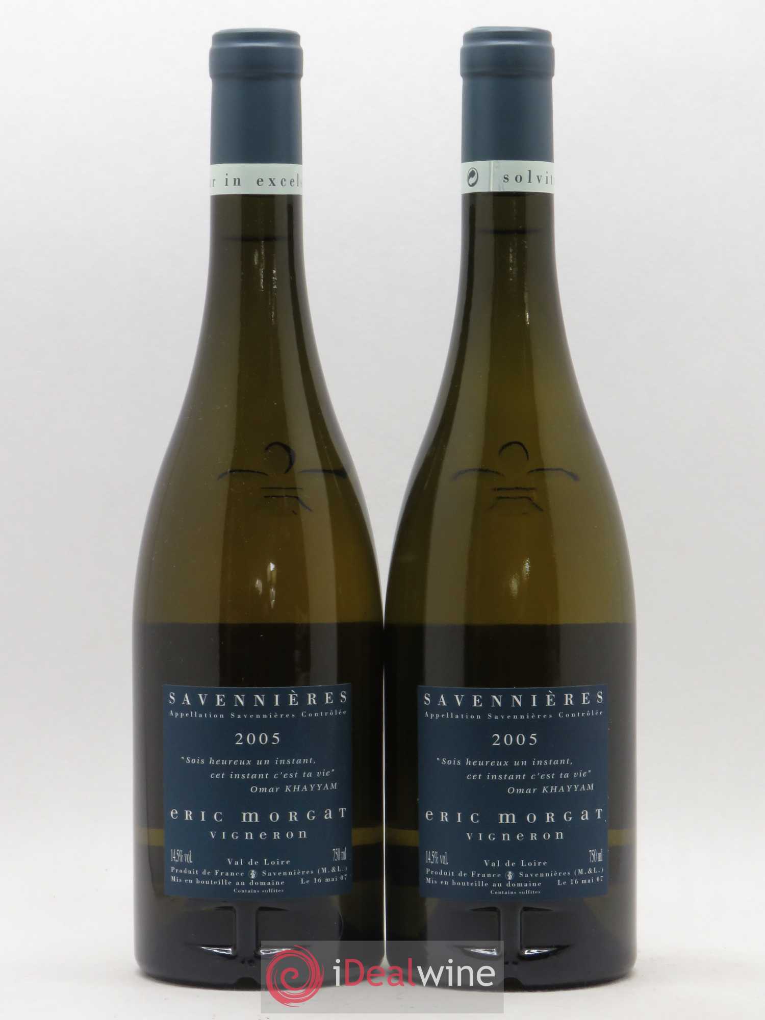 Savennières L'Enclos Eric Morgat 2005 - Lot de 2 bouteilles - 1