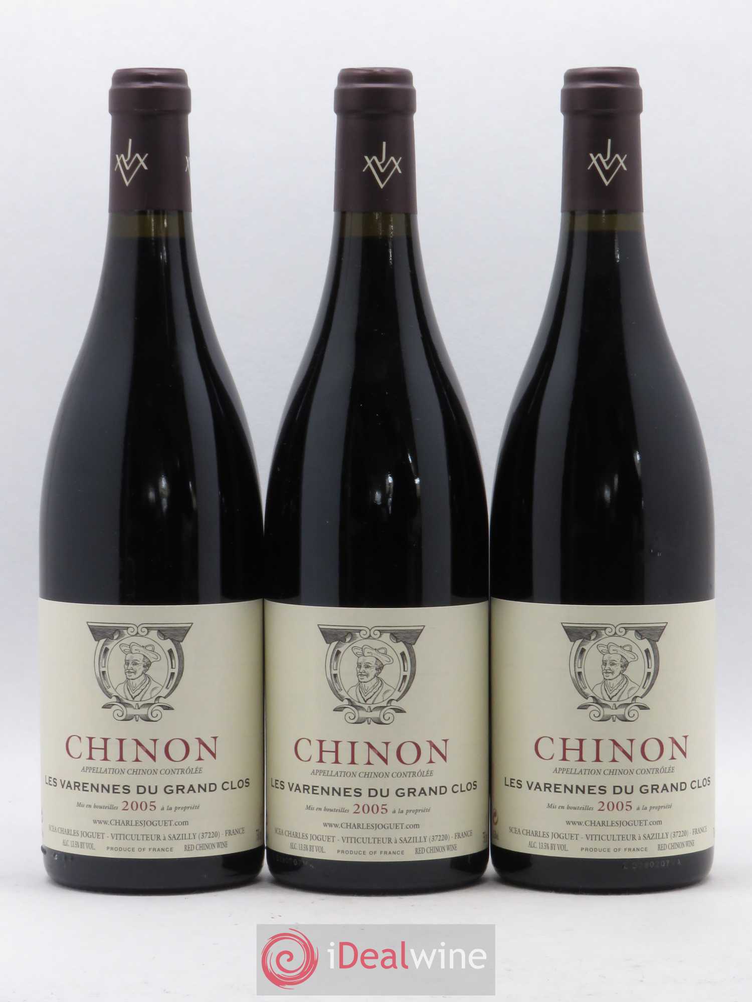 Chinon Les Varennes du Grand Clos Charles Joguet 2005 - Lot de 3 bouteilles - 0