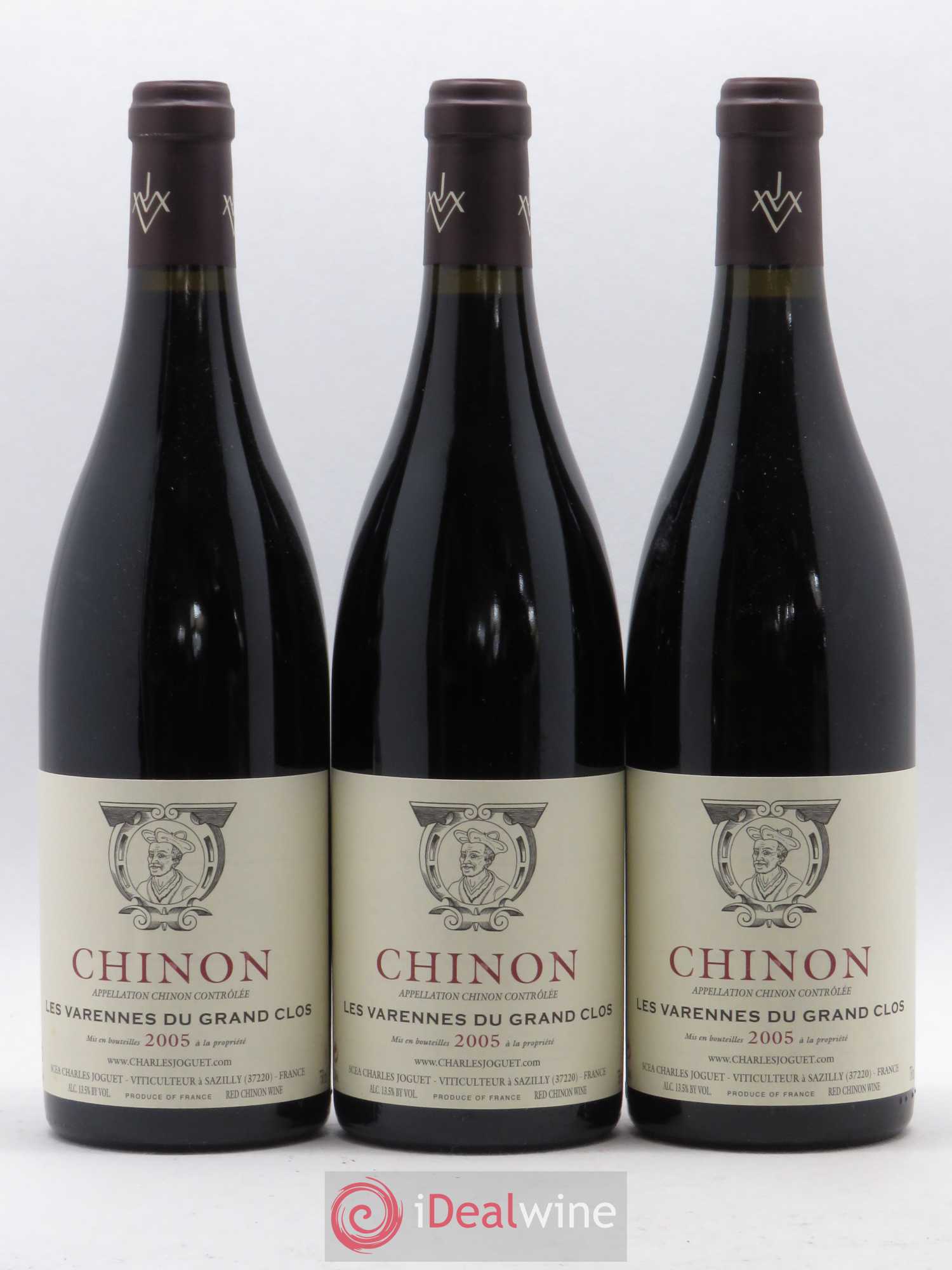 Chinon Les Varennes du Grand Clos Charles Joguet 2005 - Lot de 3 bouteilles - 0