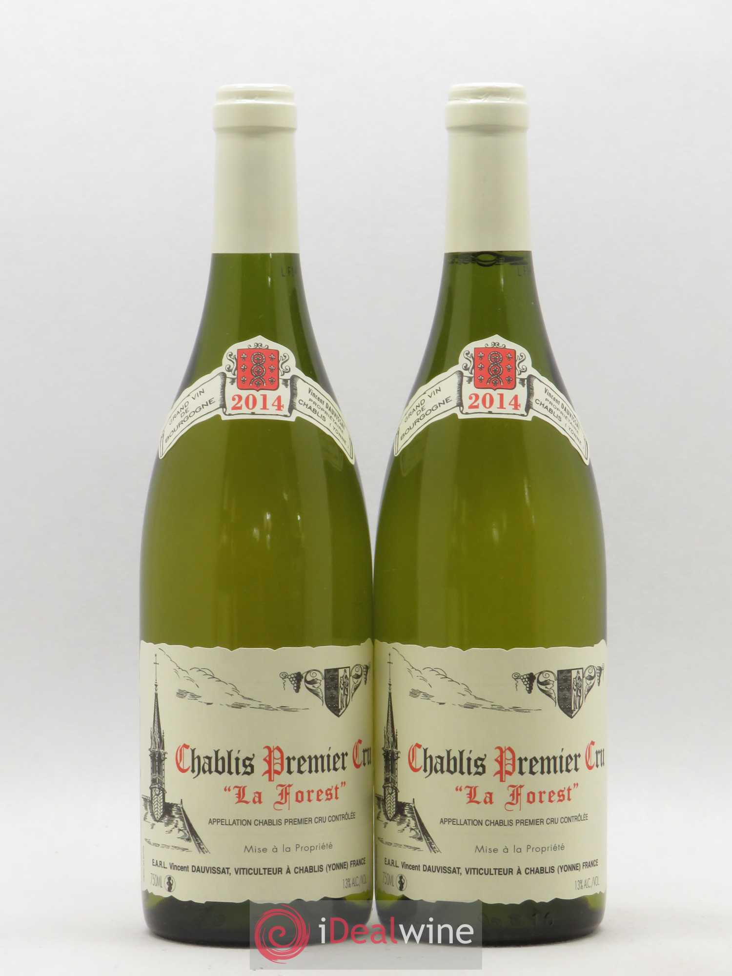 Chablis 1er Cru La Forest Vincent Dauvissat (Domaine) 2014 - Lot de 2 bouteilles - 0