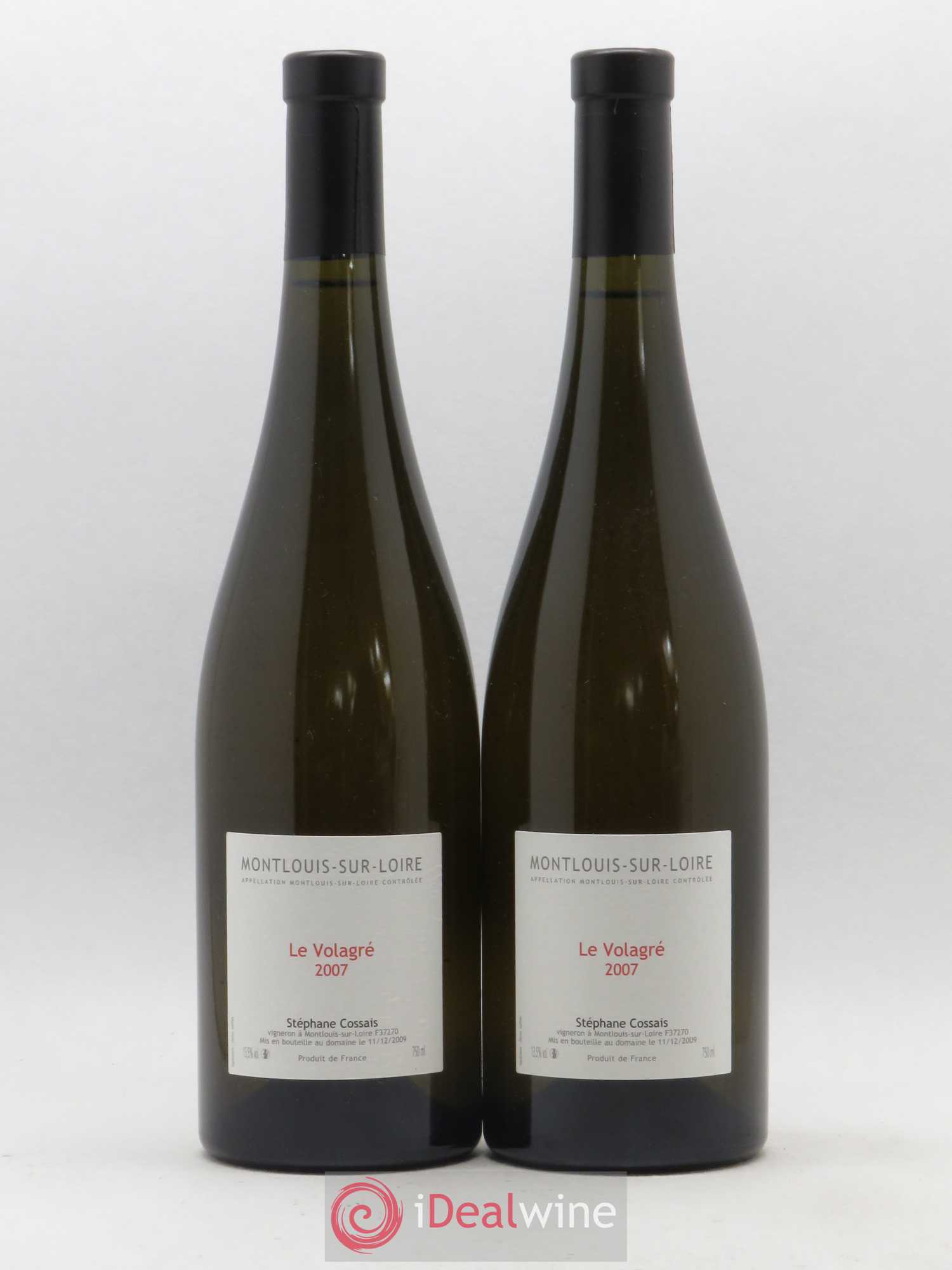 Montlouis-sur-Loire Le Volagré Stéphane Cossais 2007 - Lot de 2 bouteilles - 0