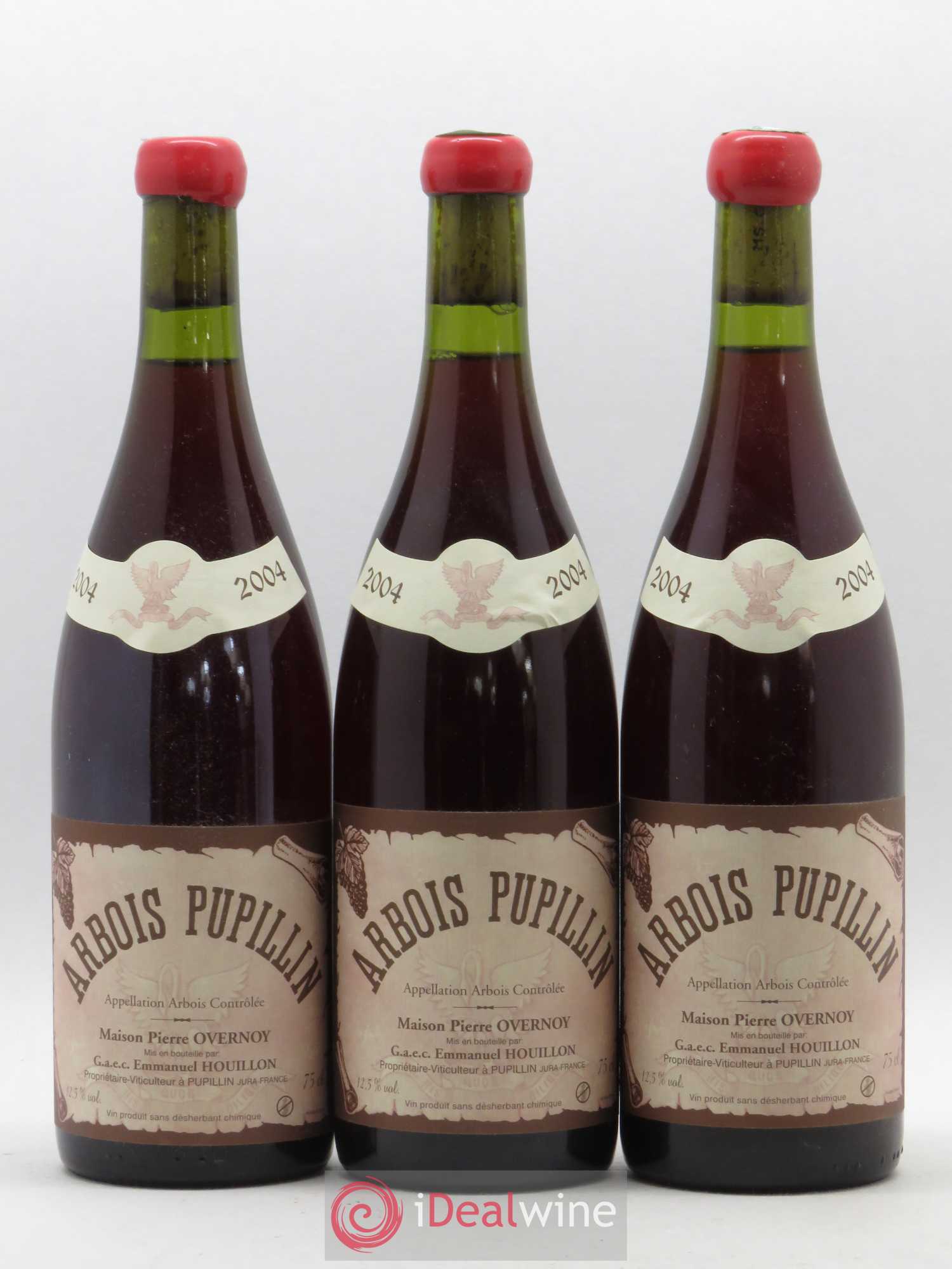 Arbois-Pupillin Poulsard (cire rouge) Overnoy-Houillon (Domaine) 2004 - Lot de 3 bouteilles - 0