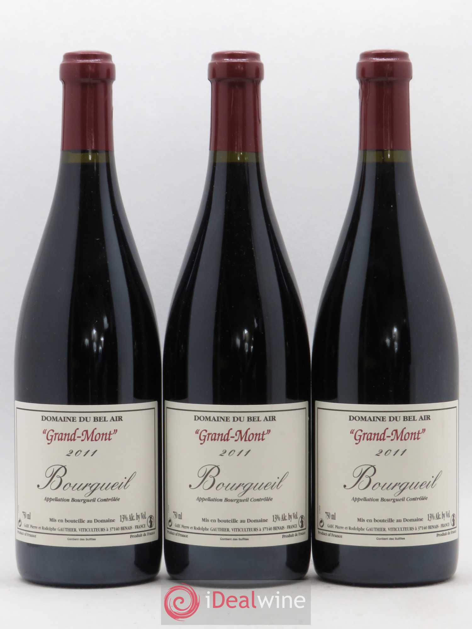 Bourgueil Grand Mont Domaine du Bel Air 2011 - Lot de 3 bouteilles - 0