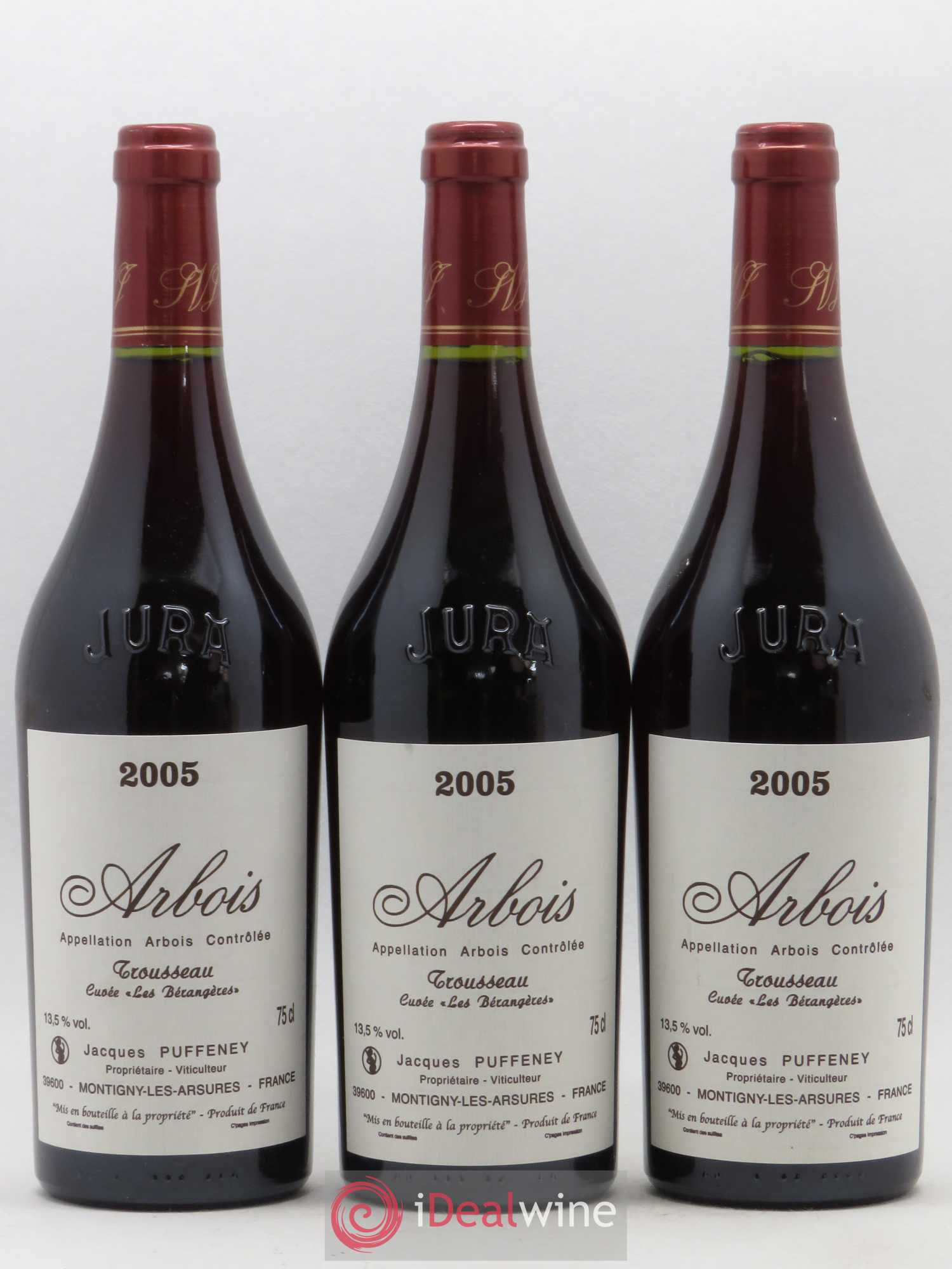 Arbois Trousseau Cuvée Les Bérangères Jacques Puffeney 2005 - Lot de 3 bouteilles - 0