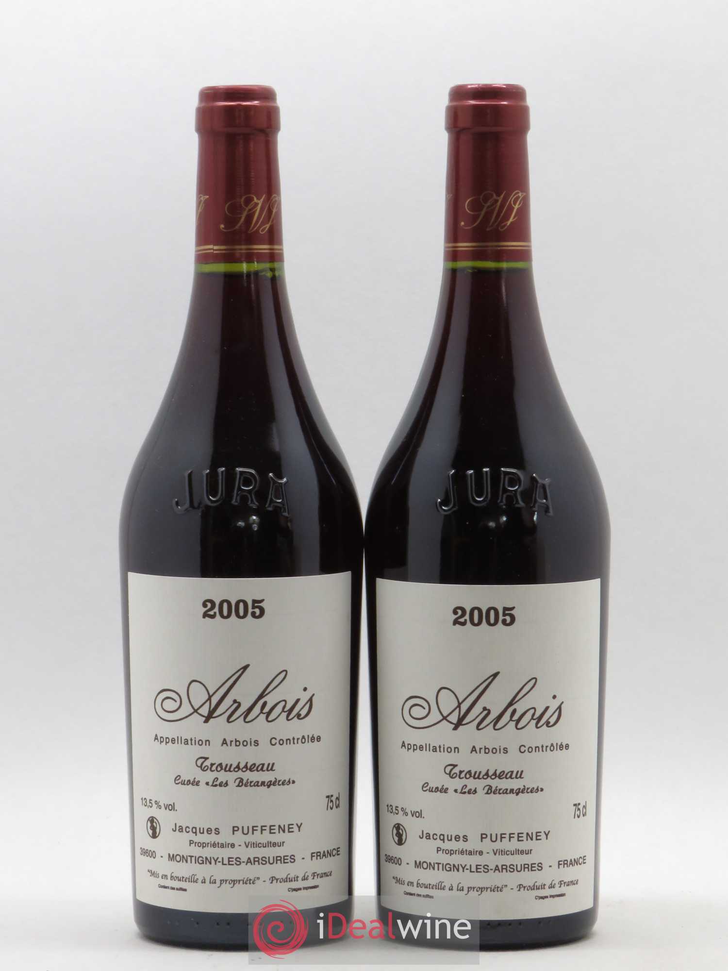 Arbois Trousseau Cuvée Les Bérangères Jacques Puffeney 2005 - Lot de 2 bouteilles - 0