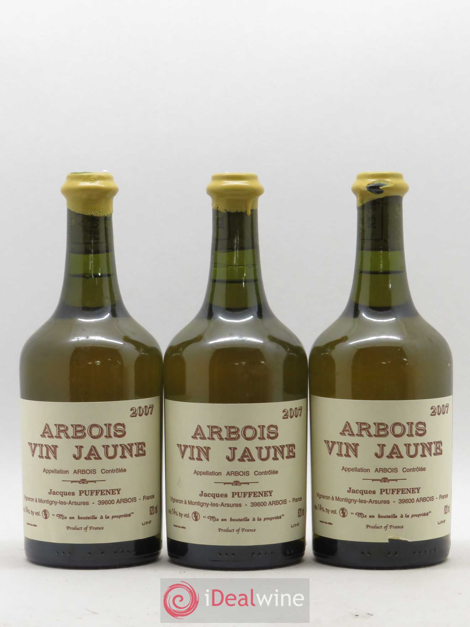 Arbois Vin Jaune Jacques Puffeney 2007 - Lot de 3 bouteilles - 0