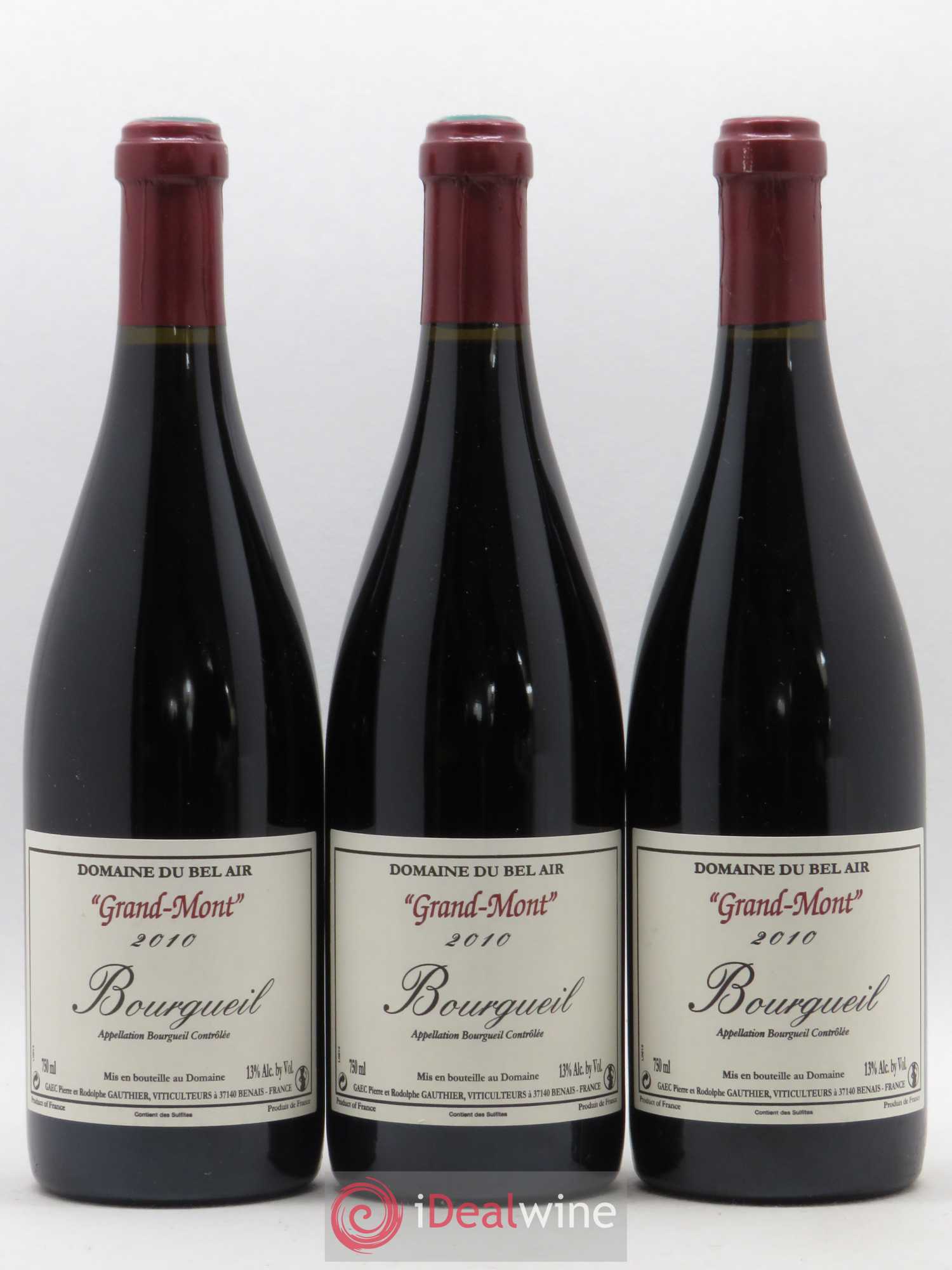 Bourgueil Grand Mont Domaine du Bel Air 2010 - Lot de 3 bouteilles - 0