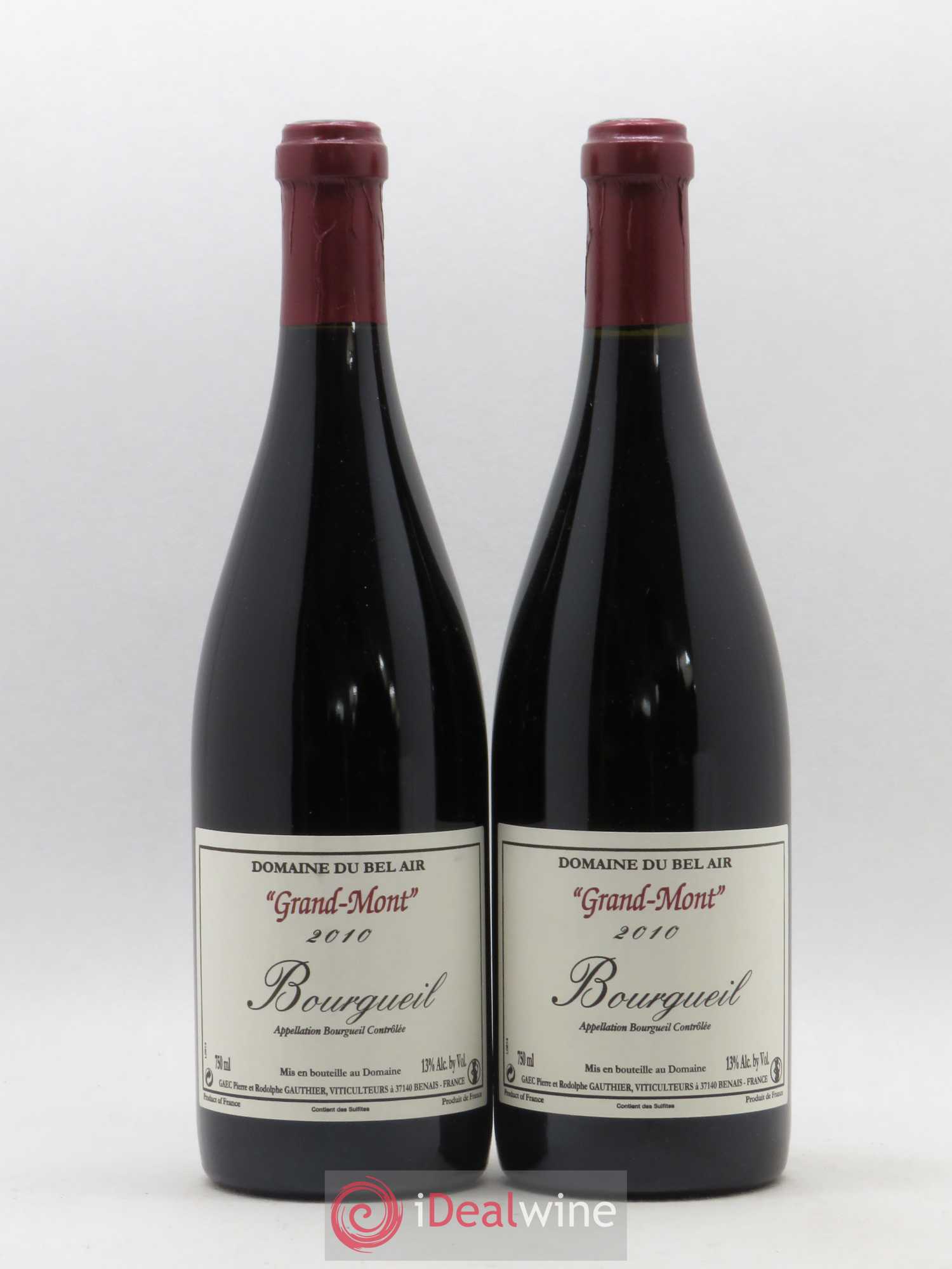 Bourgueil Grand Mont Domaine du Bel Air 2010 - Lot de 2 bouteilles - 0
