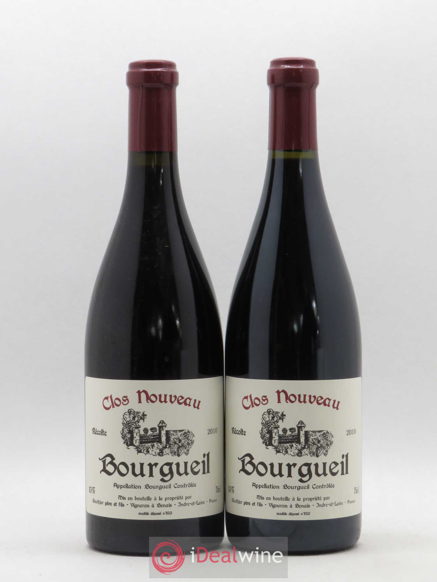 Bourgueil Clos Nouveau Domaine du Bel Air 2010 - Lot de 2 bouteilles - 0