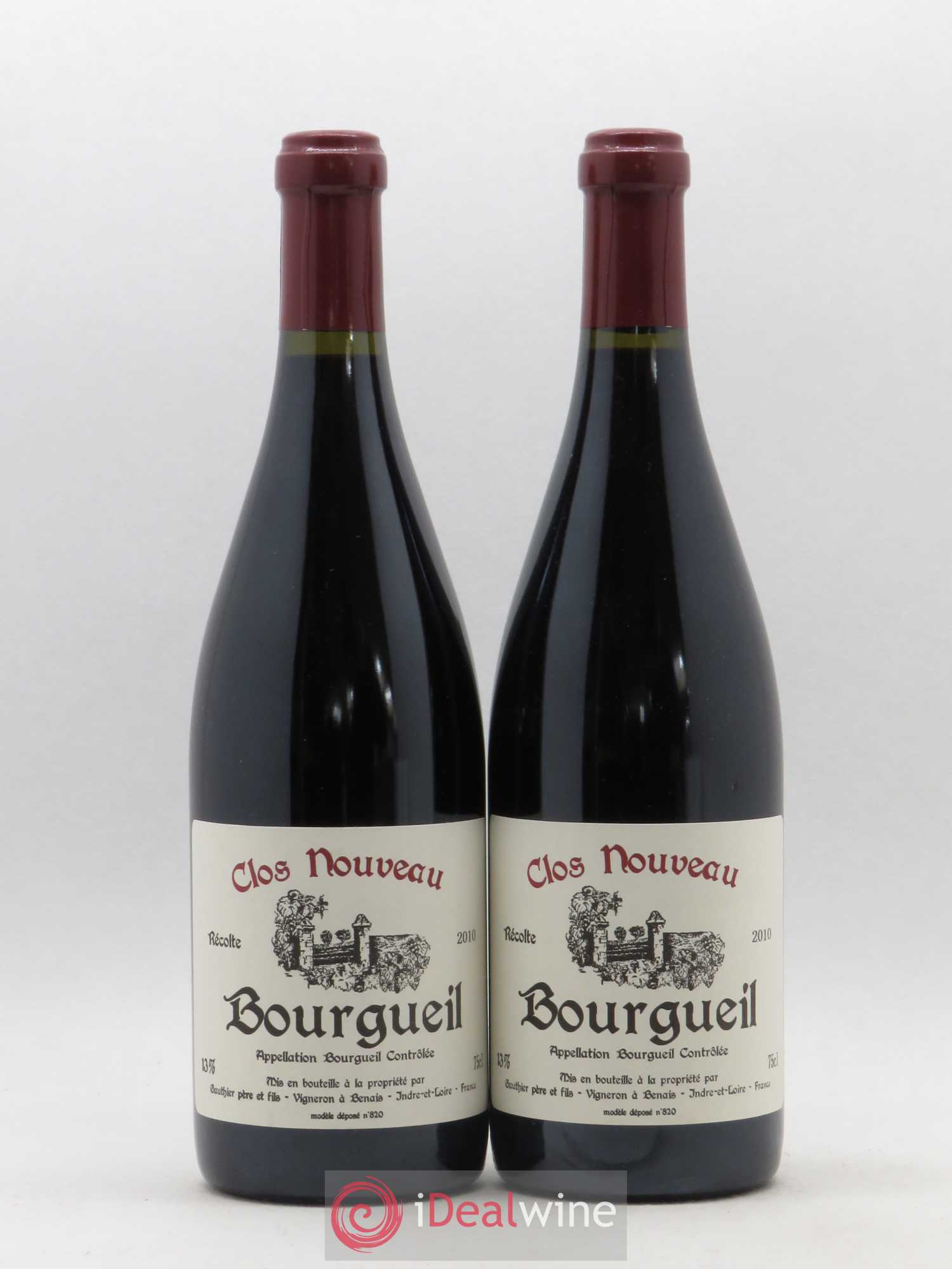 Bourgueil Clos Nouveau Domaine du Bel Air 2010 - Lot de 2 bouteilles - 0