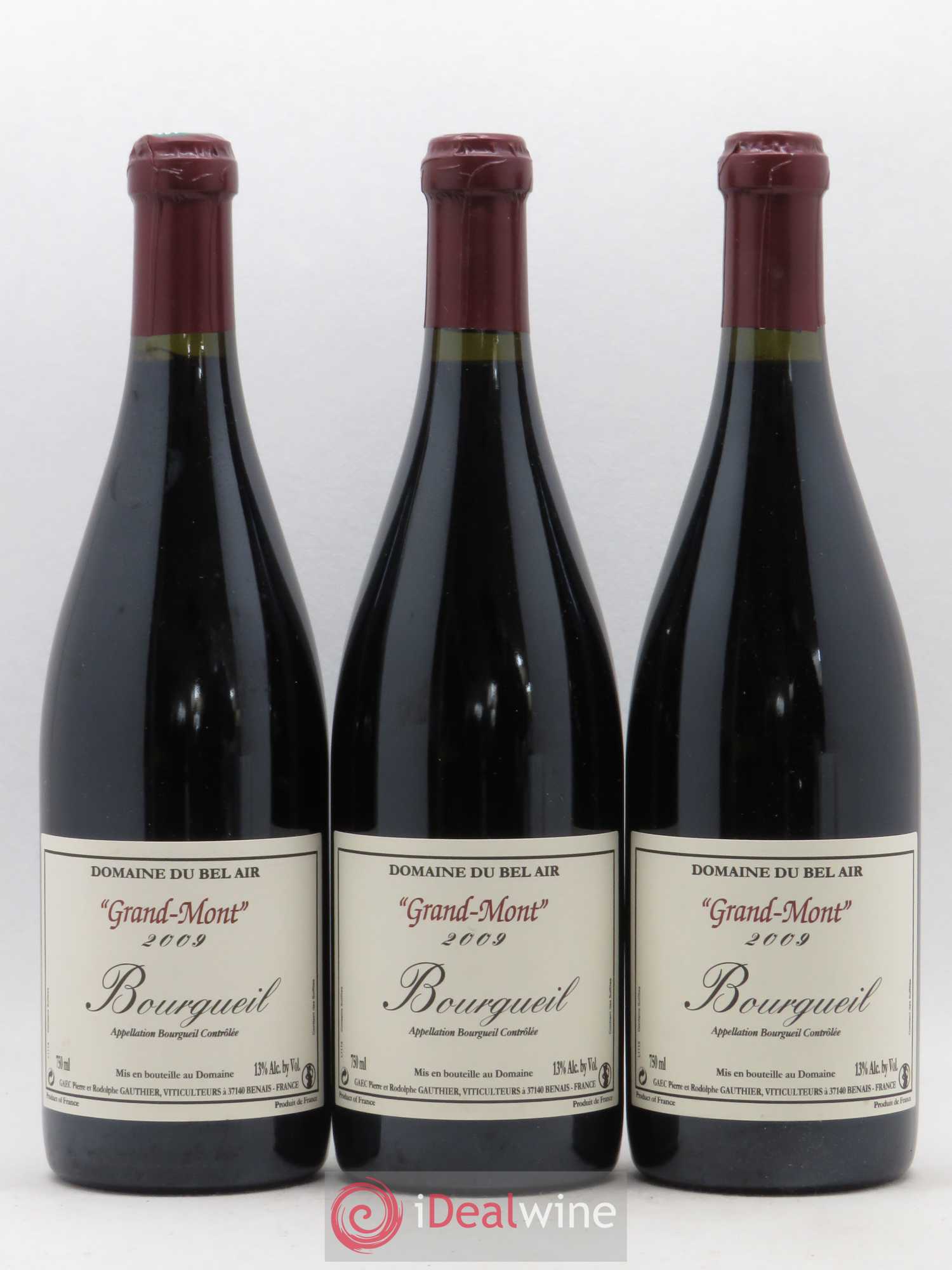 Bourgueil Grand Mont Domaine du Bel Air 2009 - Lot de 3 bouteilles - 0