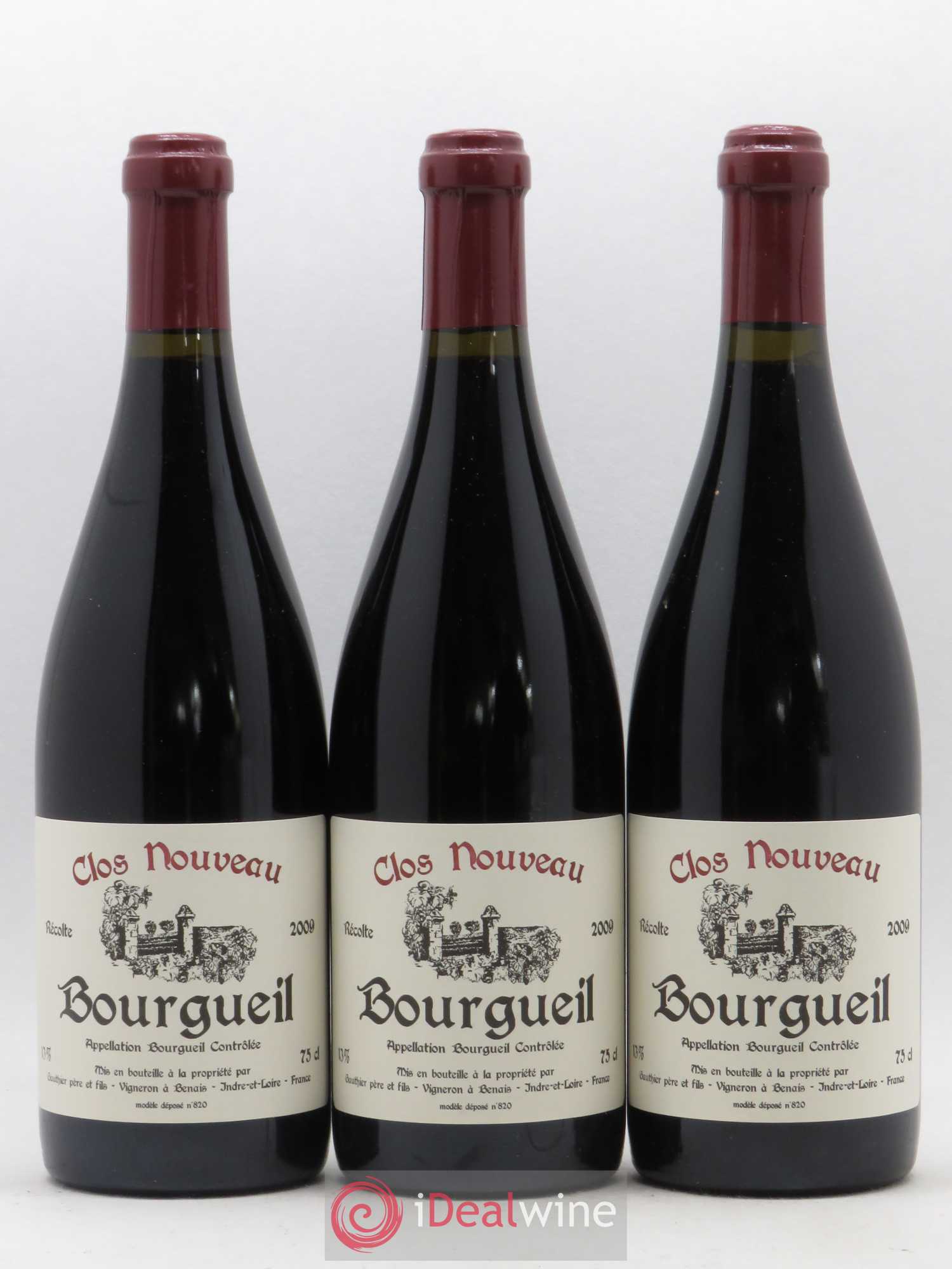 Bourgueil Clos Nouveau Domaine du Bel Air 2009 - Lot de 3 bouteilles - 0