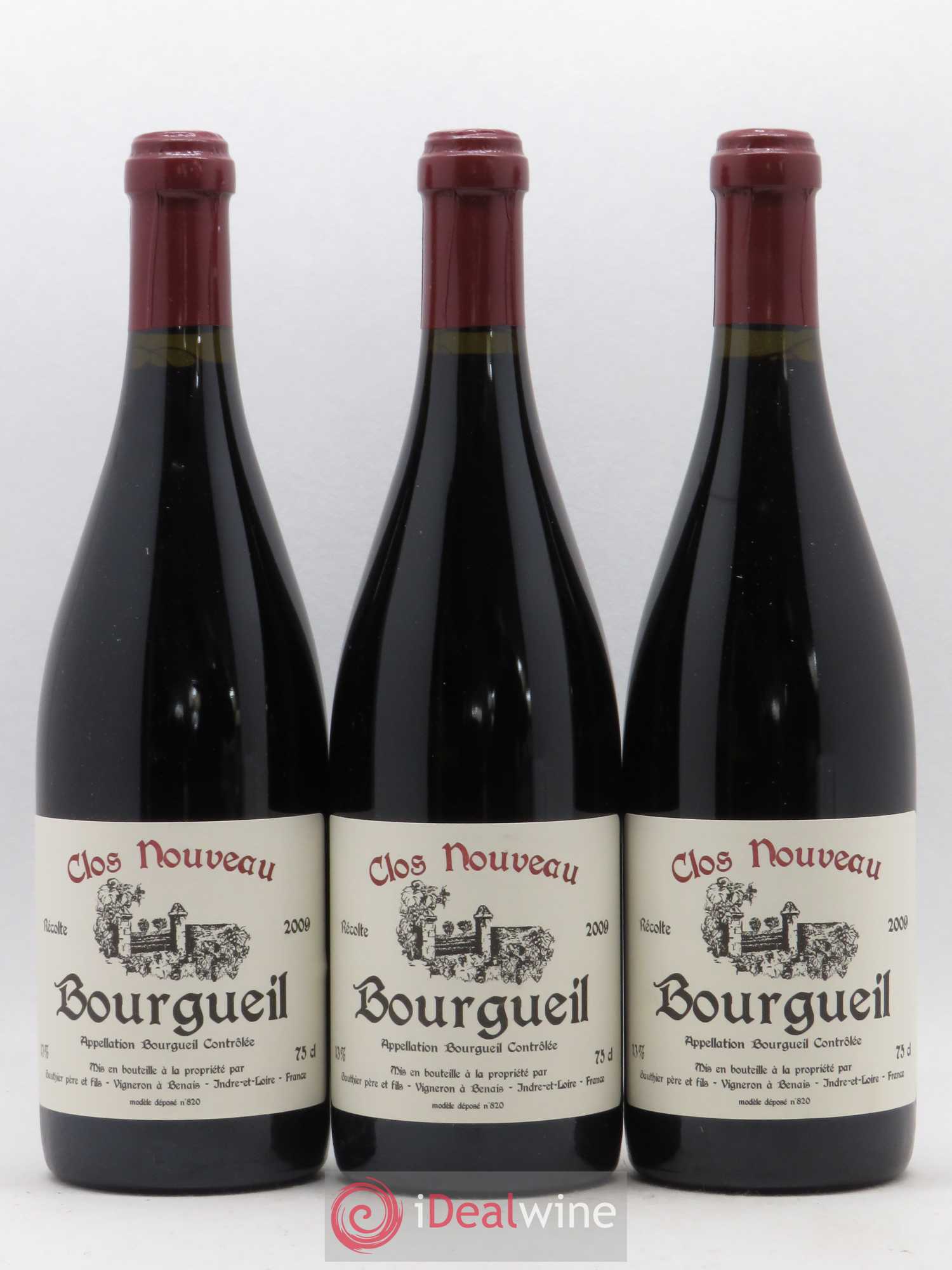 Bourgueil Clos Nouveau Domaine du Bel Air 2009 - Lot de 3 bouteilles - 0