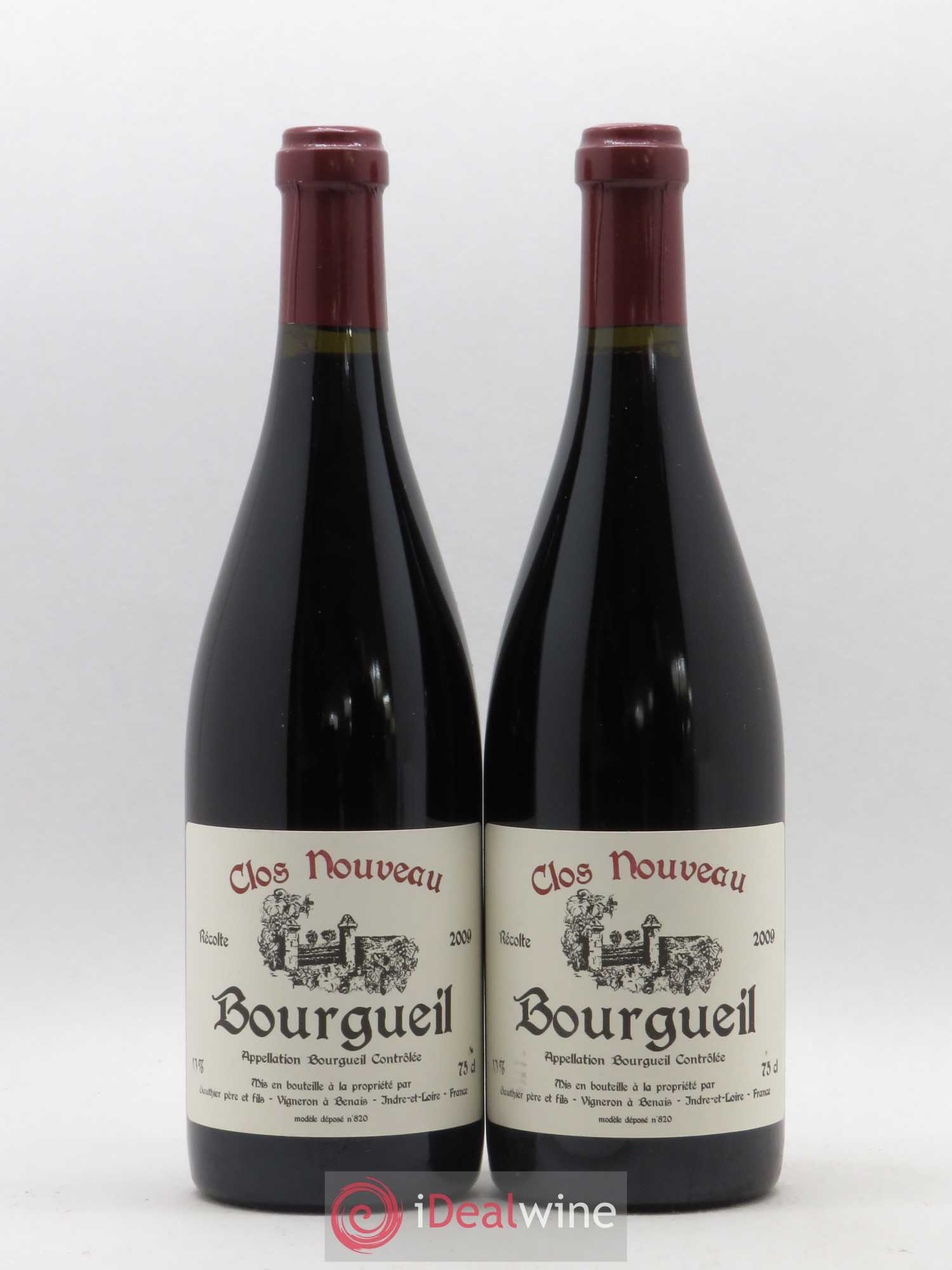 Bourgueil Clos Nouveau Domaine du Bel Air 2009 - Lotto di 2 bottiglie - 0