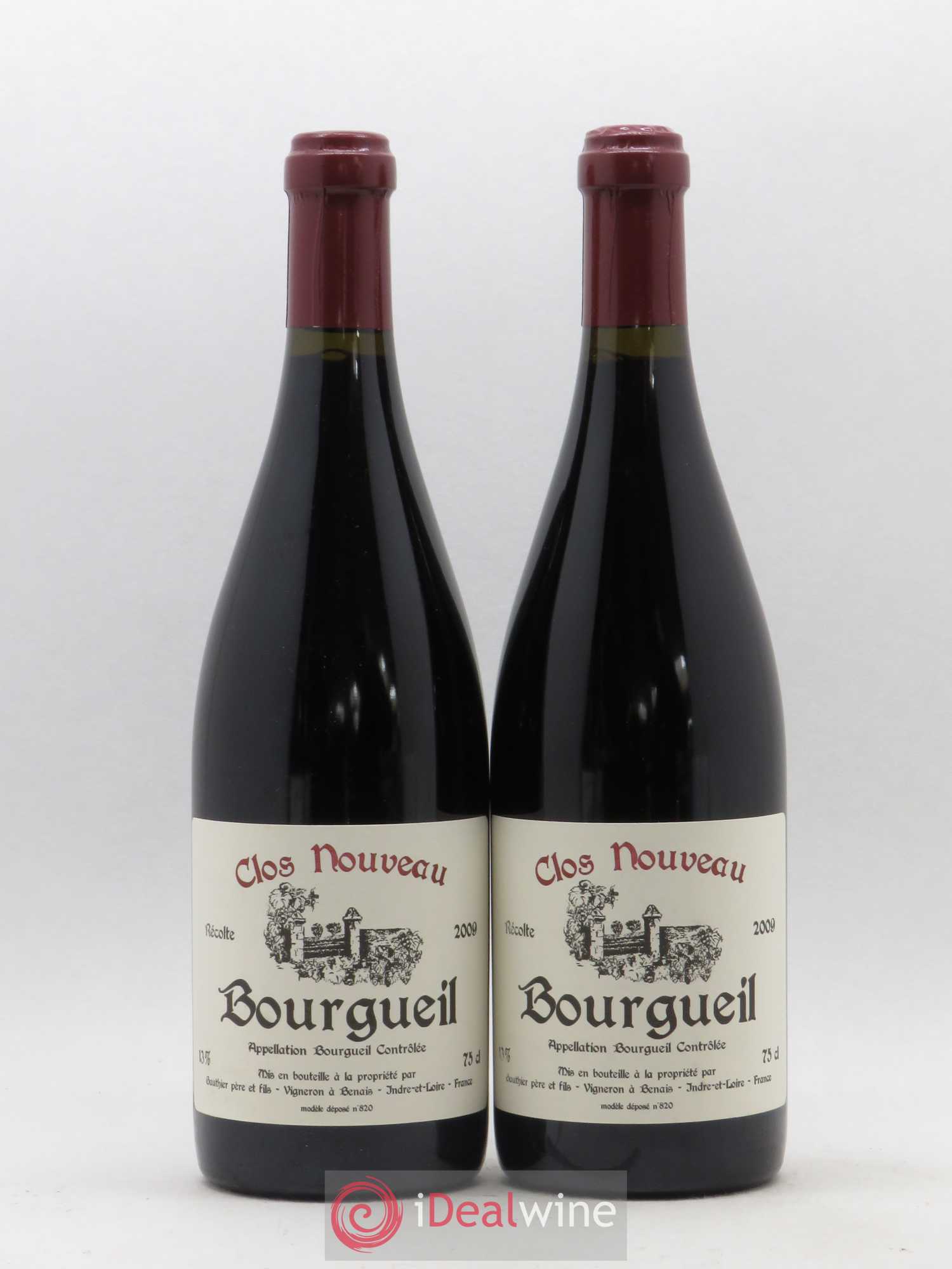 Bourgueil Clos Nouveau Domaine du Bel Air 2009 - Lot de 2 bouteilles - 0
