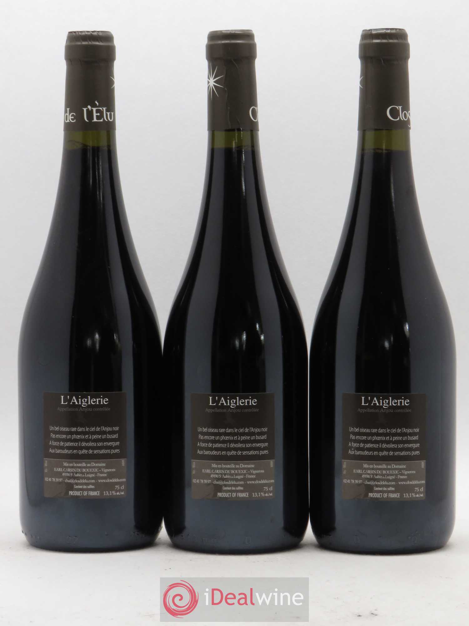 Anjou L'Aiglerie Clos De L'Elu 2009 - Posten von 3 Flaschen - 1